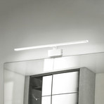 IDEAL LUX LED sienas lampa „Alma“, balta metāla, platums 51 cm