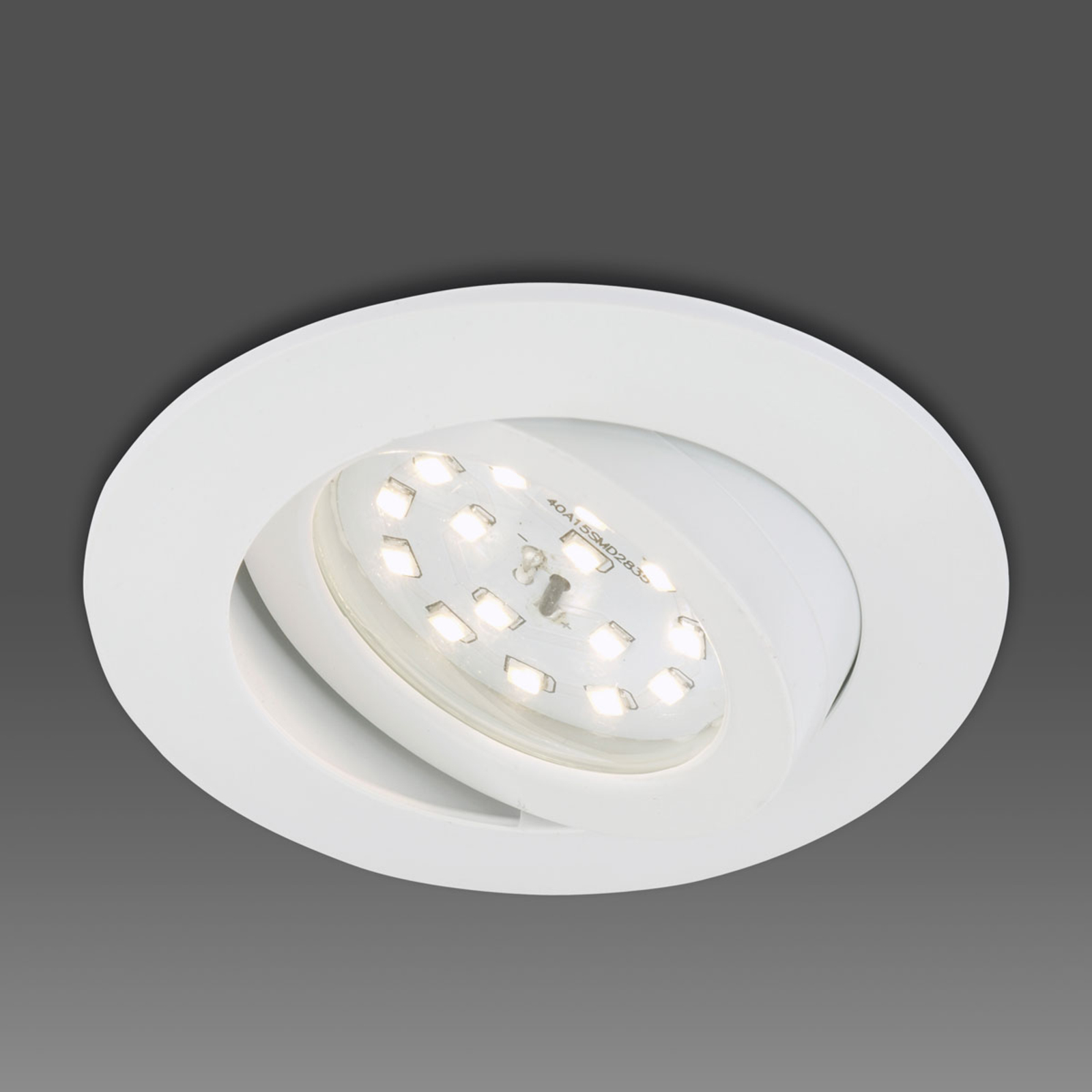 Brilonger Pivotable LED recessed light Erik, white, for Living / Dining Room, plastic, 5 W, energy efficiency: A+