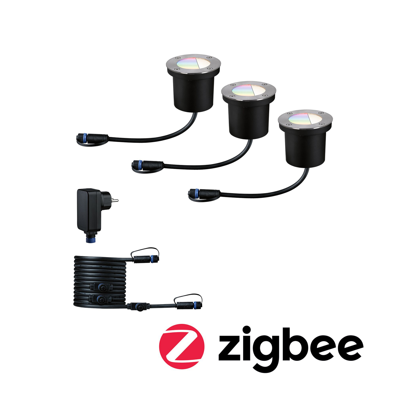 Paulmann Plug & Shine infälld ZigBee RGBW 3-sockel