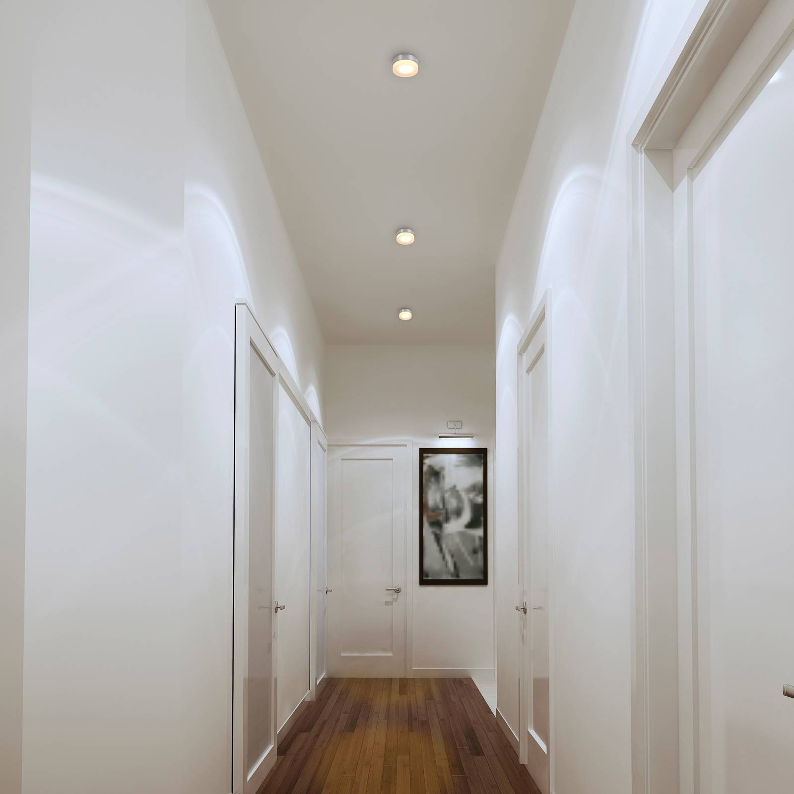 Bopp LED-Deckenleuchte One, aluminiumfarben, Ø 9 cm, Metall günstig online kaufen