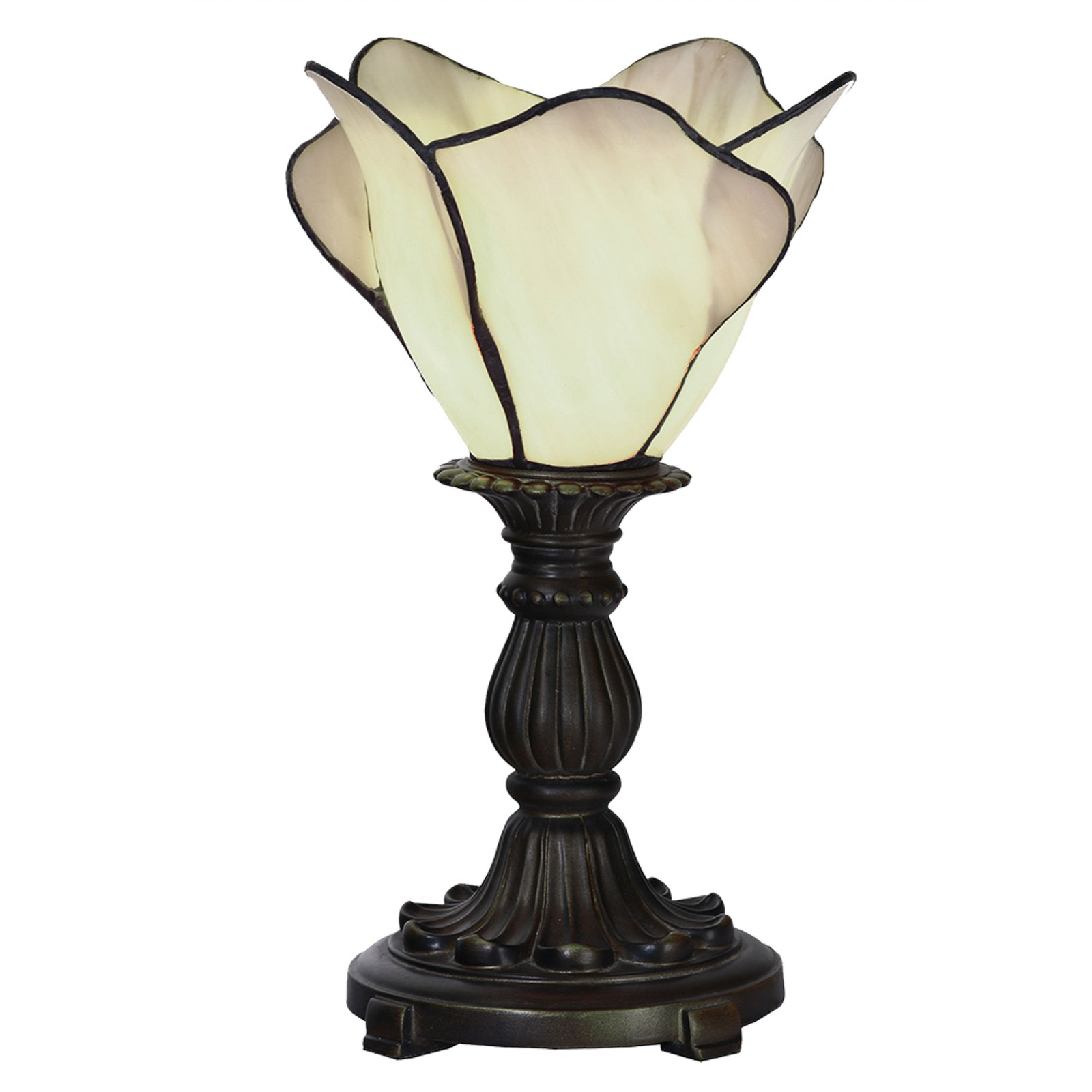 5LL-6099N table lamp, in cream, Tiffany style