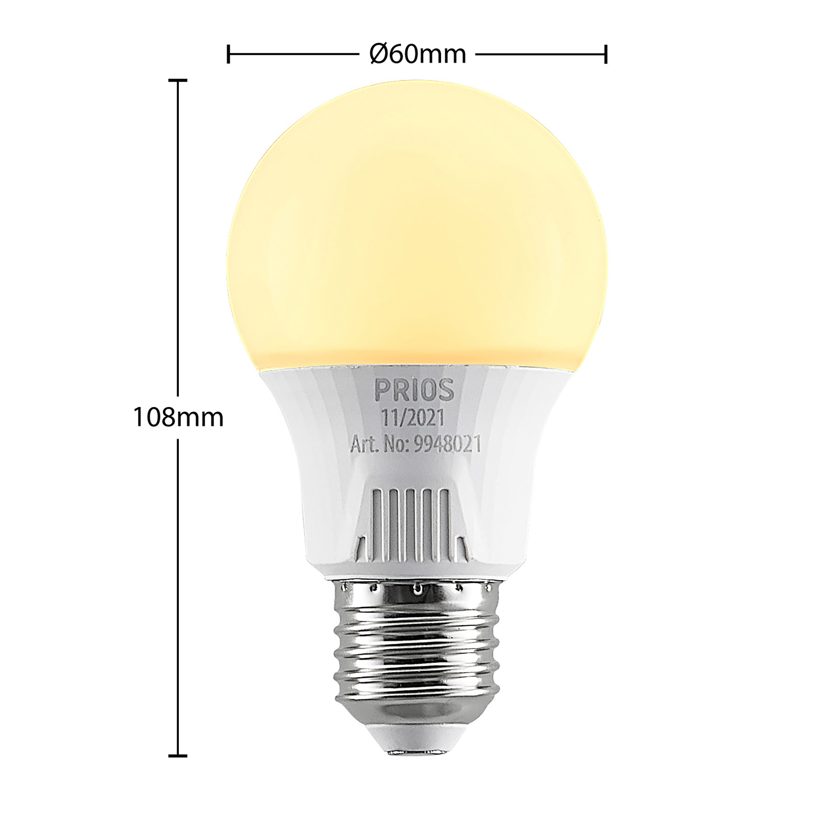 LED-lamppu E27 A60 7 W valkoinen 2 700 K