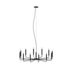 Lustre ORTO B, noir, métal, Ø 103 cm, à 12 lampes