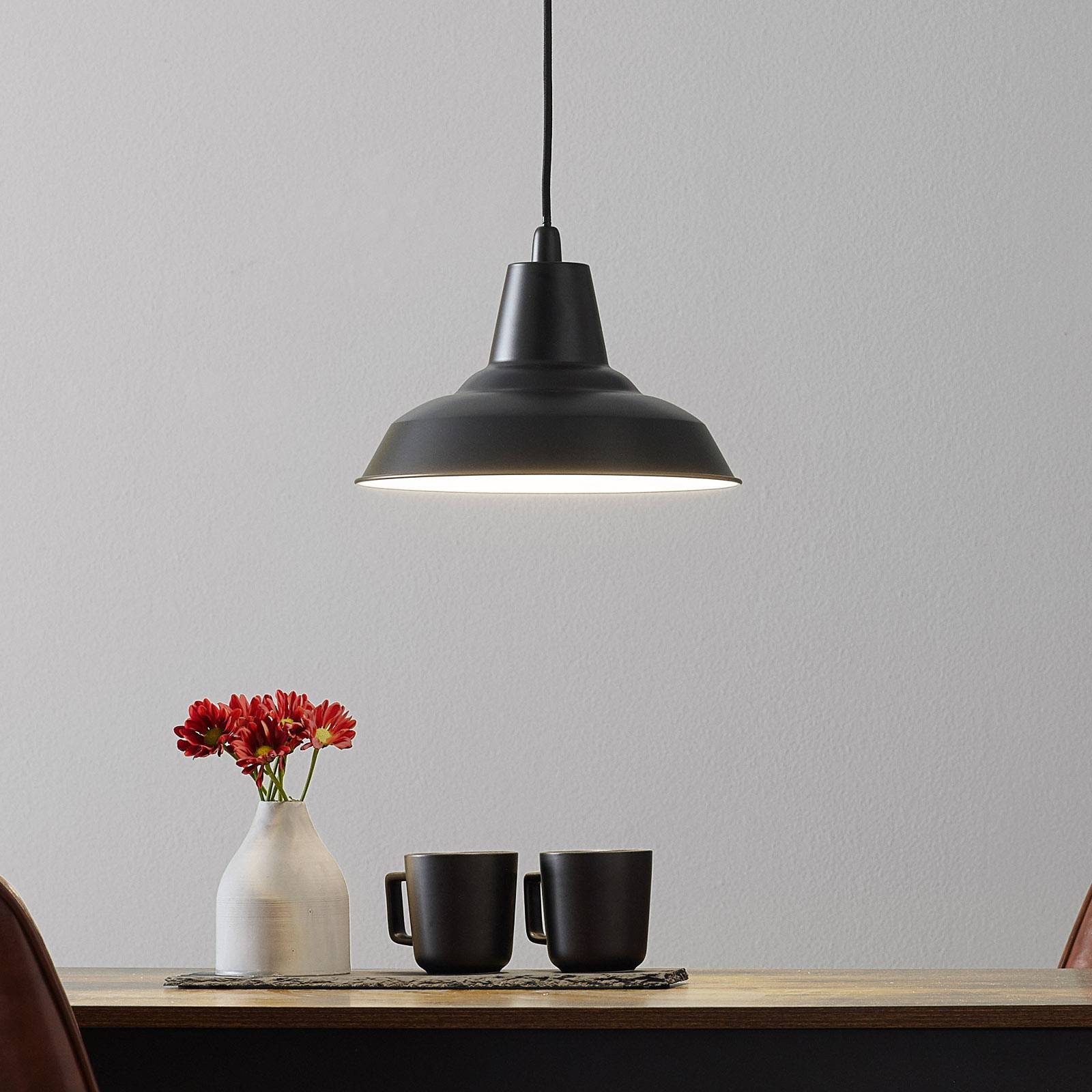 Schwarze Metallpendellampe Lyne günstig online kaufen