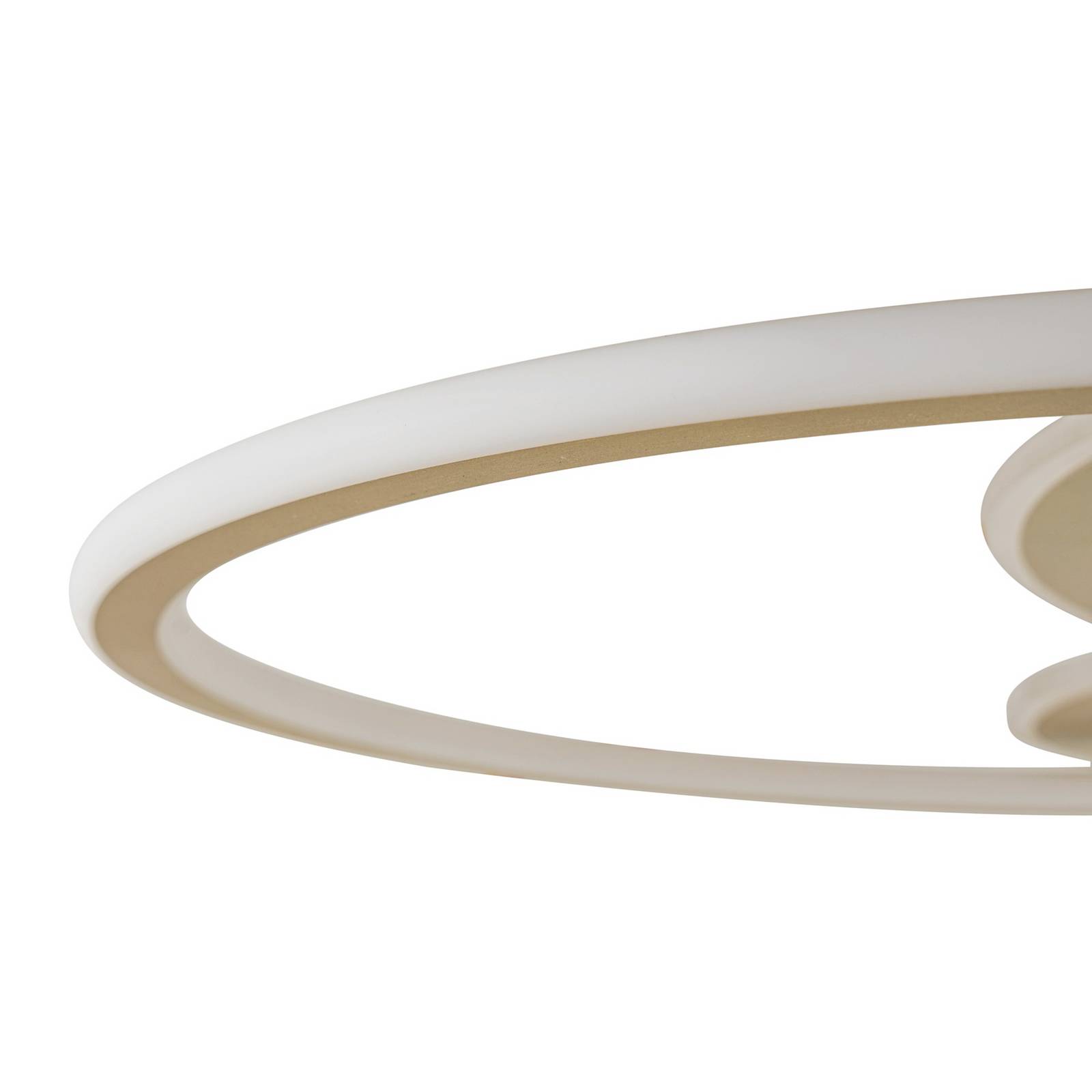 Lucande lampa sufitowa LED Circulo, złota, 60 cm CCT, ściemniany