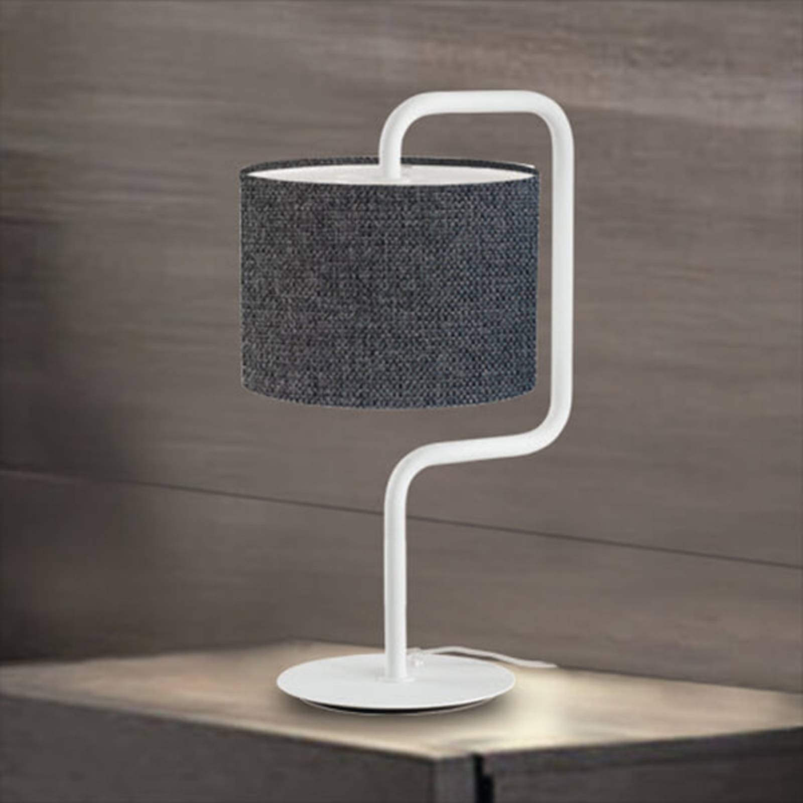 Artempo Italia Morfeo - Látková stolní lampa v antracitové barvě