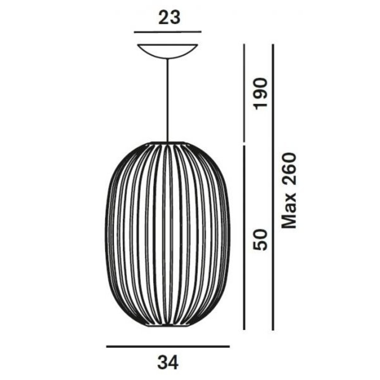 Plass Lámpara Colgante Mediana Azul Claro 3,2m - Foscarini