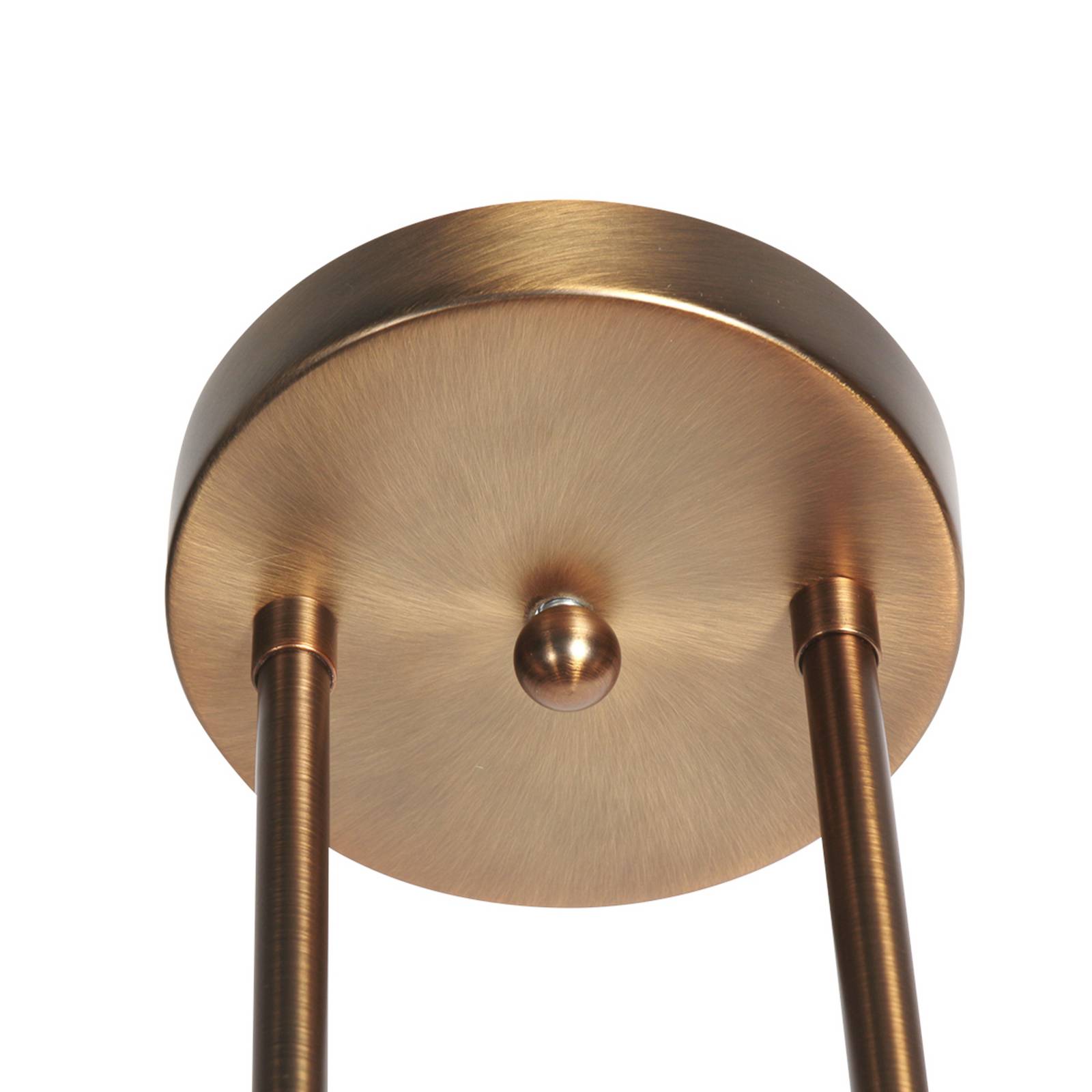 Hängeleuchte Anthea, 2-flammig, bronze, Metall, Glas, E27 günstig online kaufen