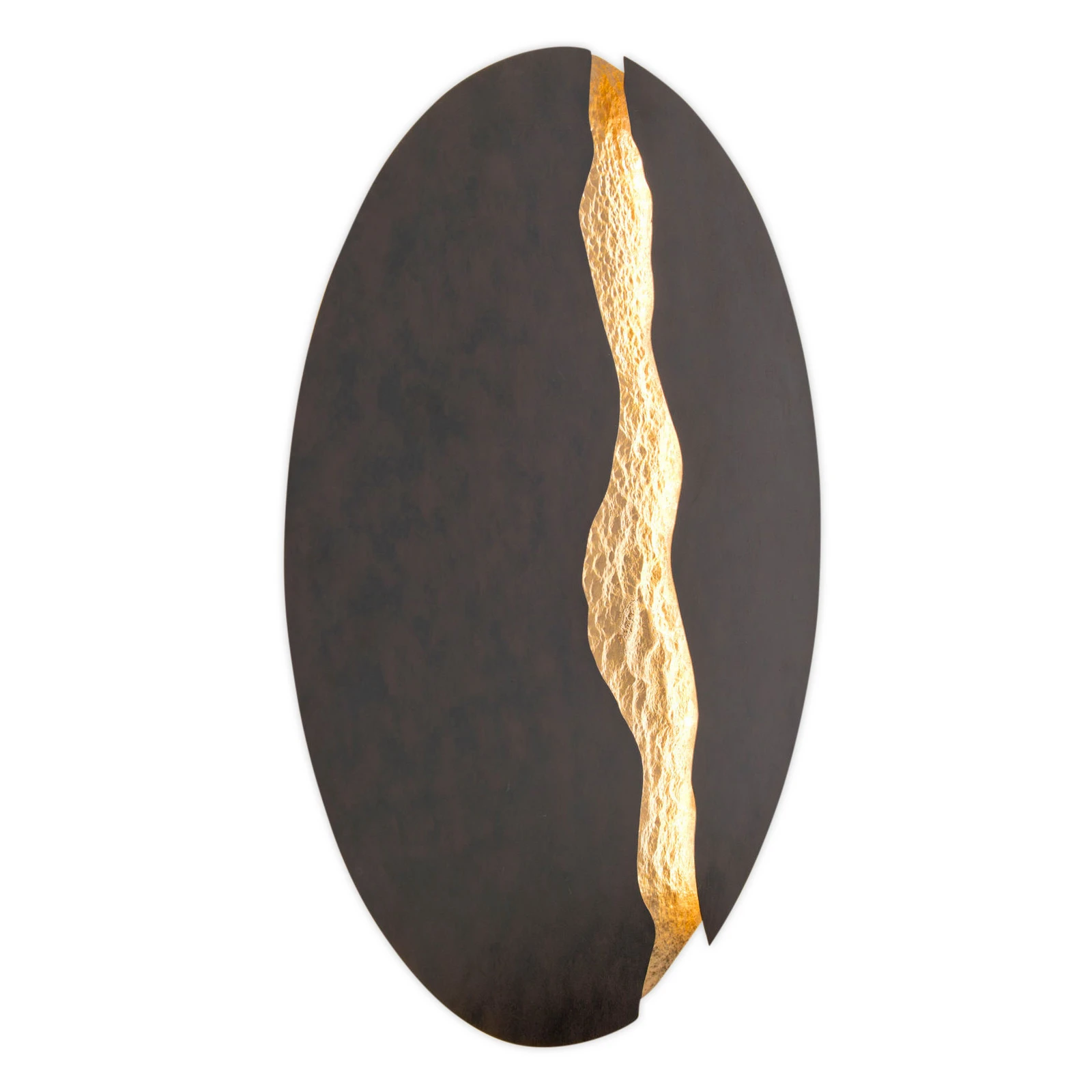 Applique a LED LAVA, nero/oro, Ø 80 cm, metallo, dimmerabile