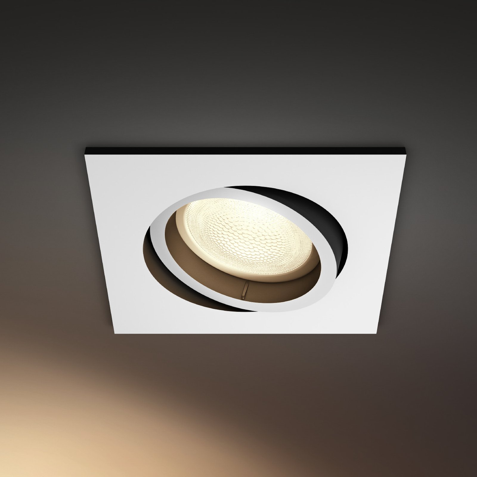 Εντοιχιζόμενος προβολέας LED Philips Hue Centura, λευκός, 9x9 cm, CCT, RGB