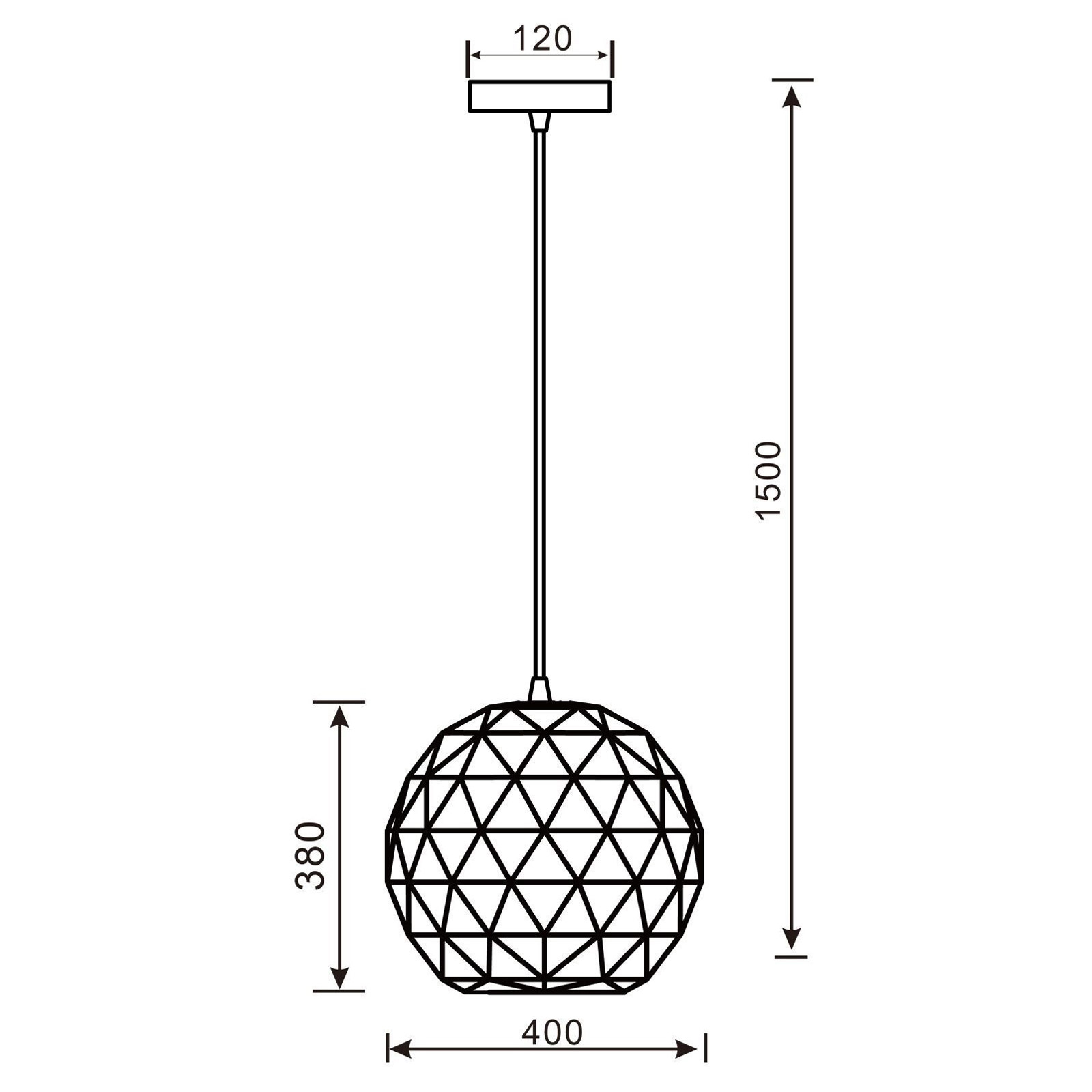 Závěsné svítidlo Asterope, Ø 40 cm, kulaté, bílé