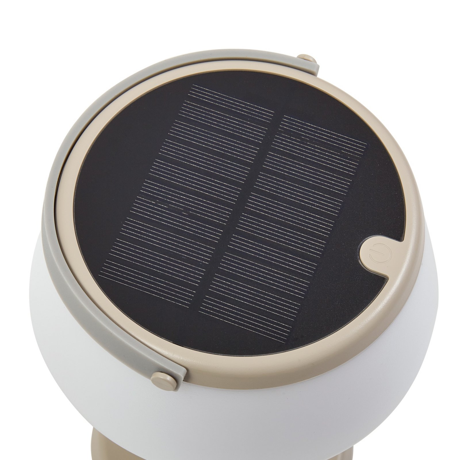 Mikkel Portátil Célula solar Candeeiro de Mesa Dim. Bege - Lindby