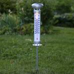 Celsius LED solar light, outdoor thermometer