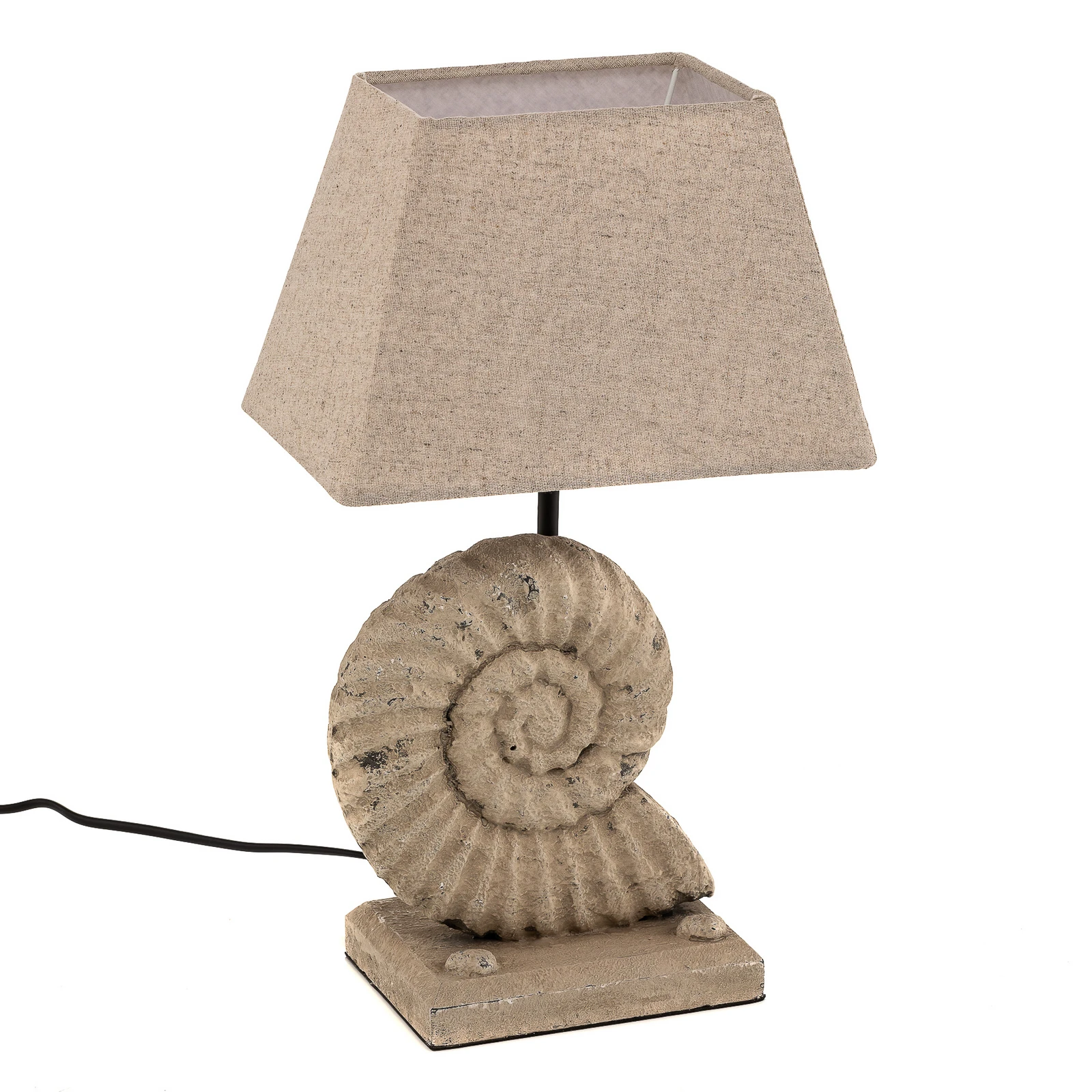 Lampe de table Conchiglia avec pied décoré