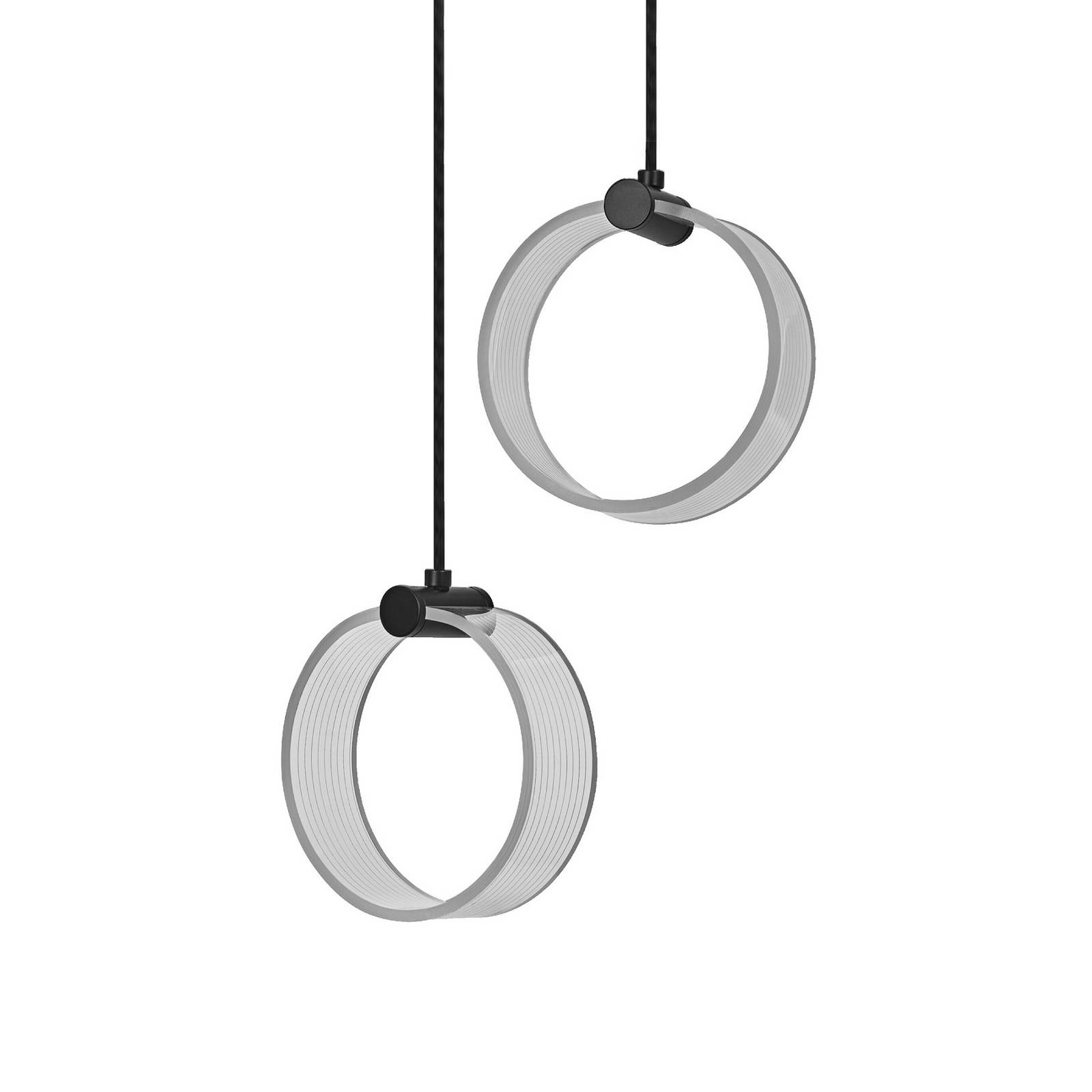 OSRAM LED-Hängeleuchte Decor Circle, 2-fl., CCT, schwarz
