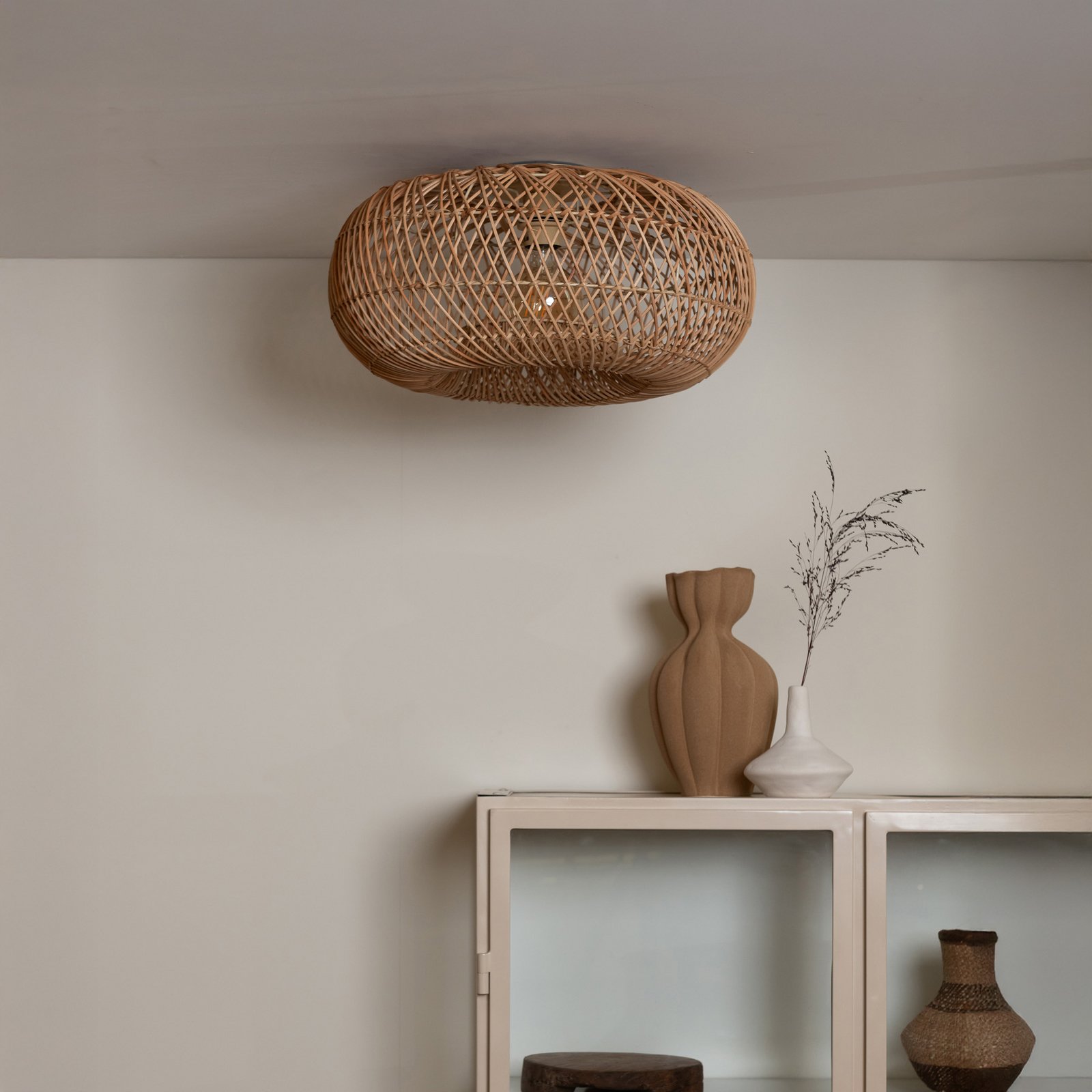 GOOD & MOJO plafondlamp Arizona, naturel, Ø 50 cm bamboe E27