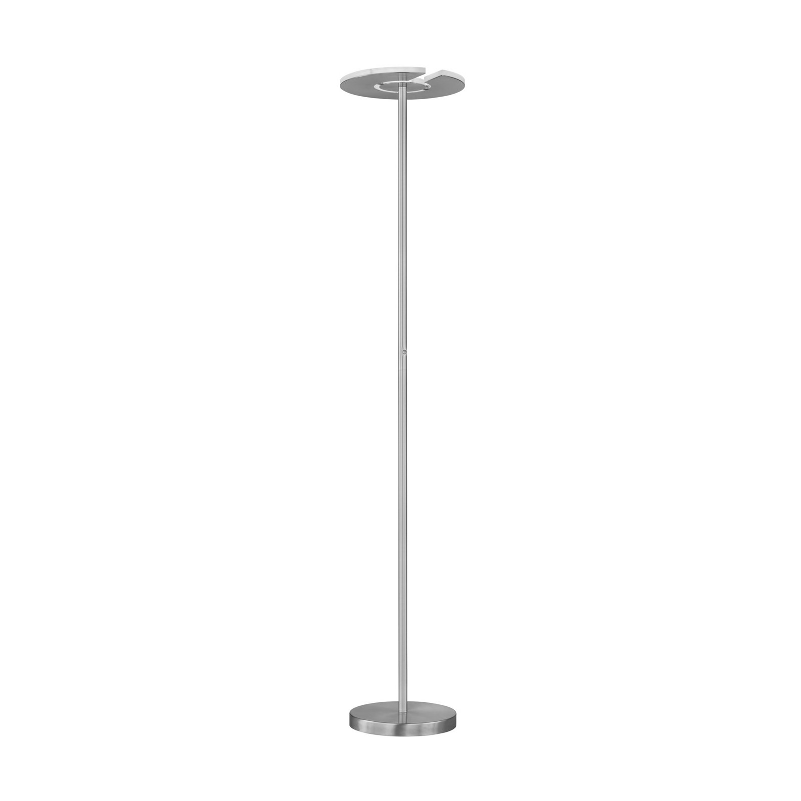 LED-lattiavalaisin Dent, matta nikkeli/kromi, 180 cm, CCT, 1-valo.