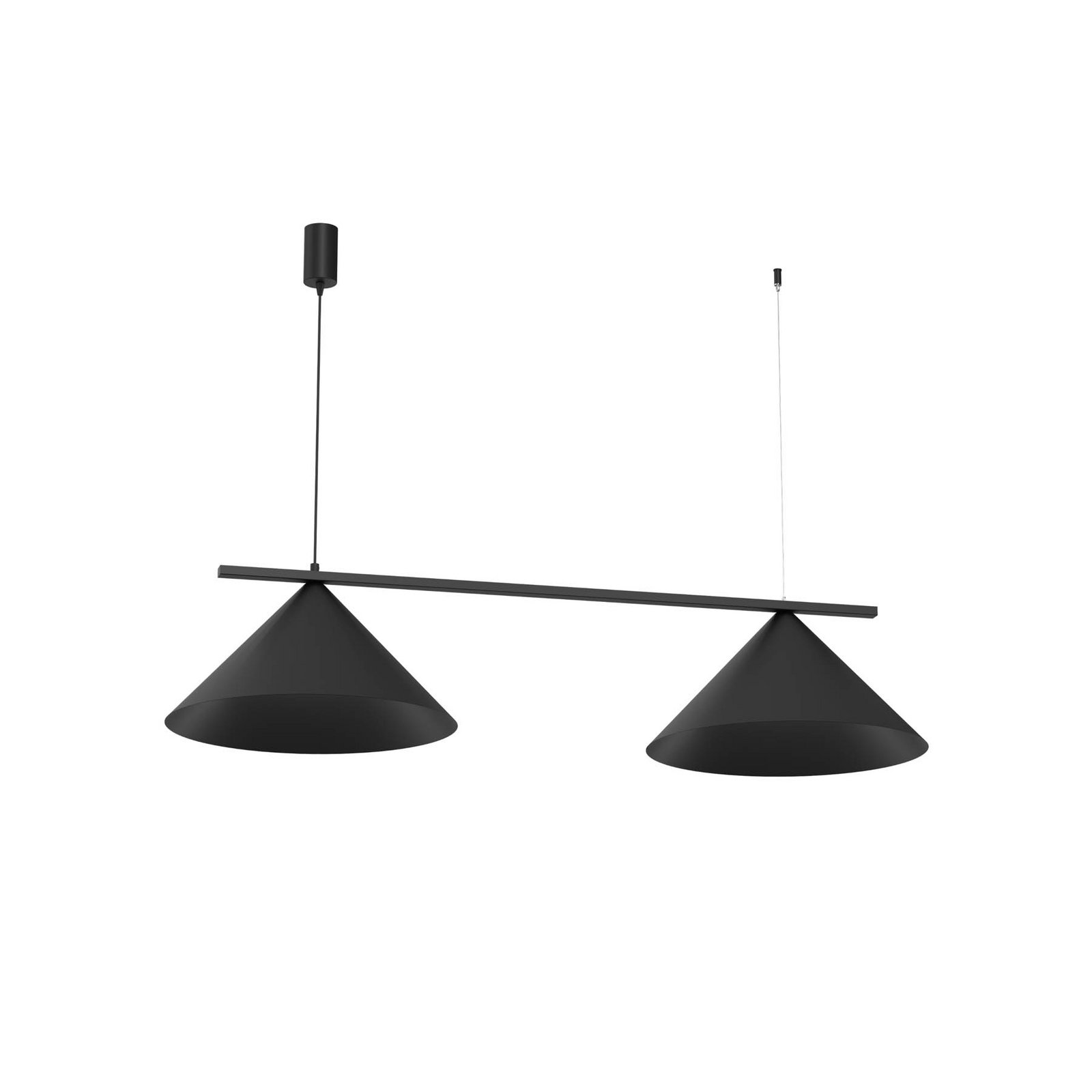 Suspension Capital, noir, à 2 lampes, Ø 46 cm, GX53