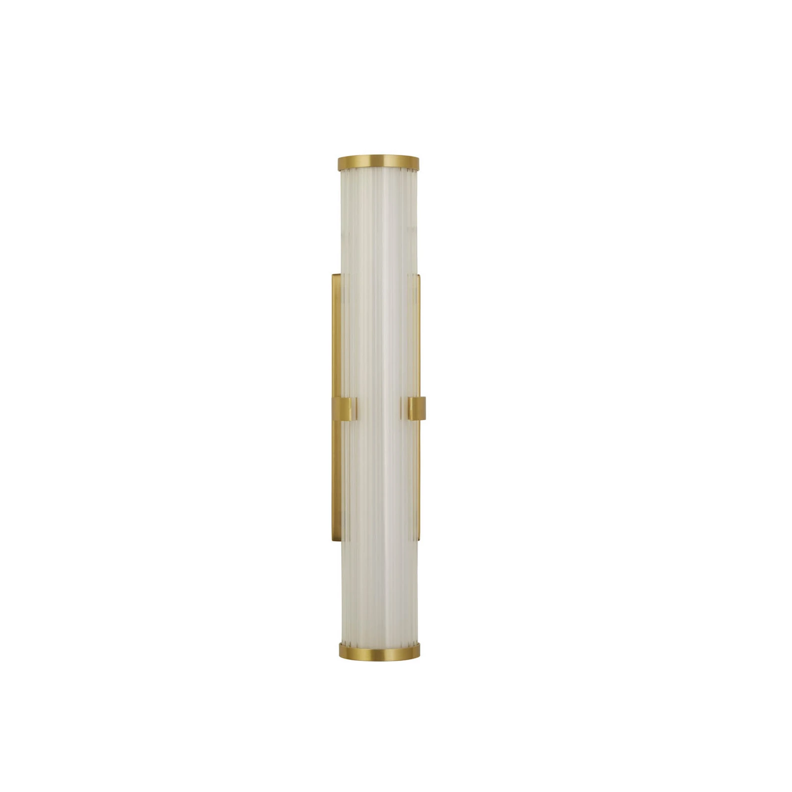 Nástěnné svítidlo LED Clamp, zlatá/bílá ocel, sklo, IP44