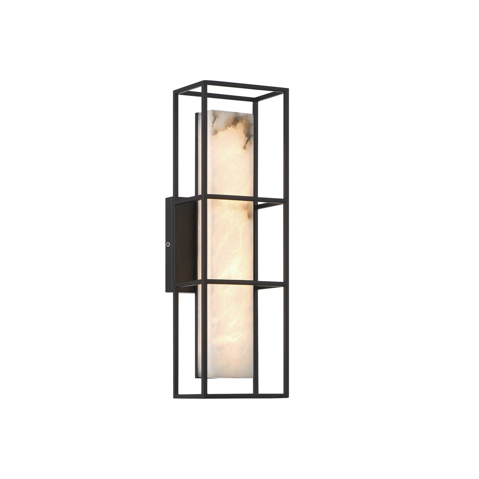 LED-Außenwandlampe BLAKLEY schwarz/alabaster Höhe 41 cm IP44