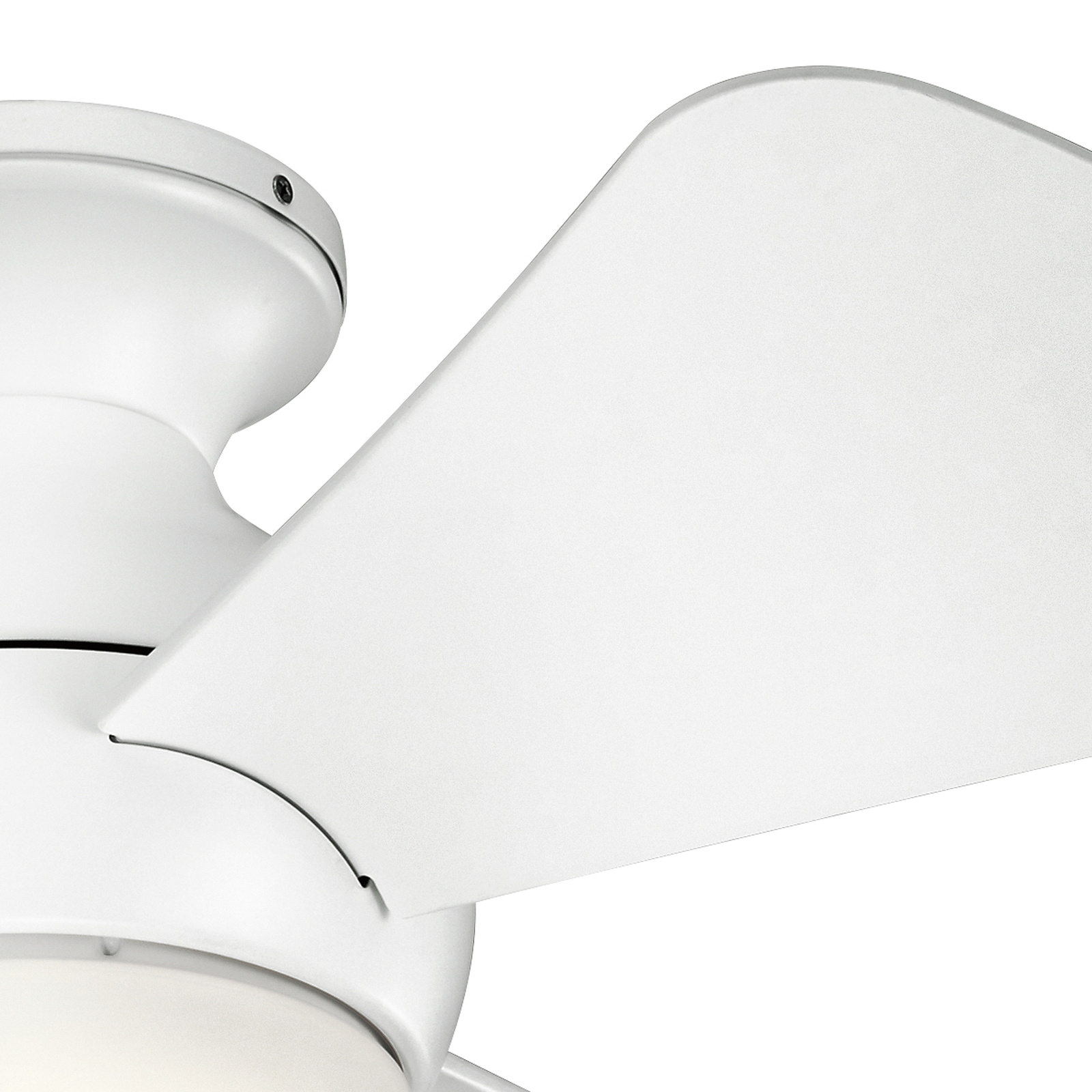 Ventilador de teto Sola LED, IP23 branco mate
