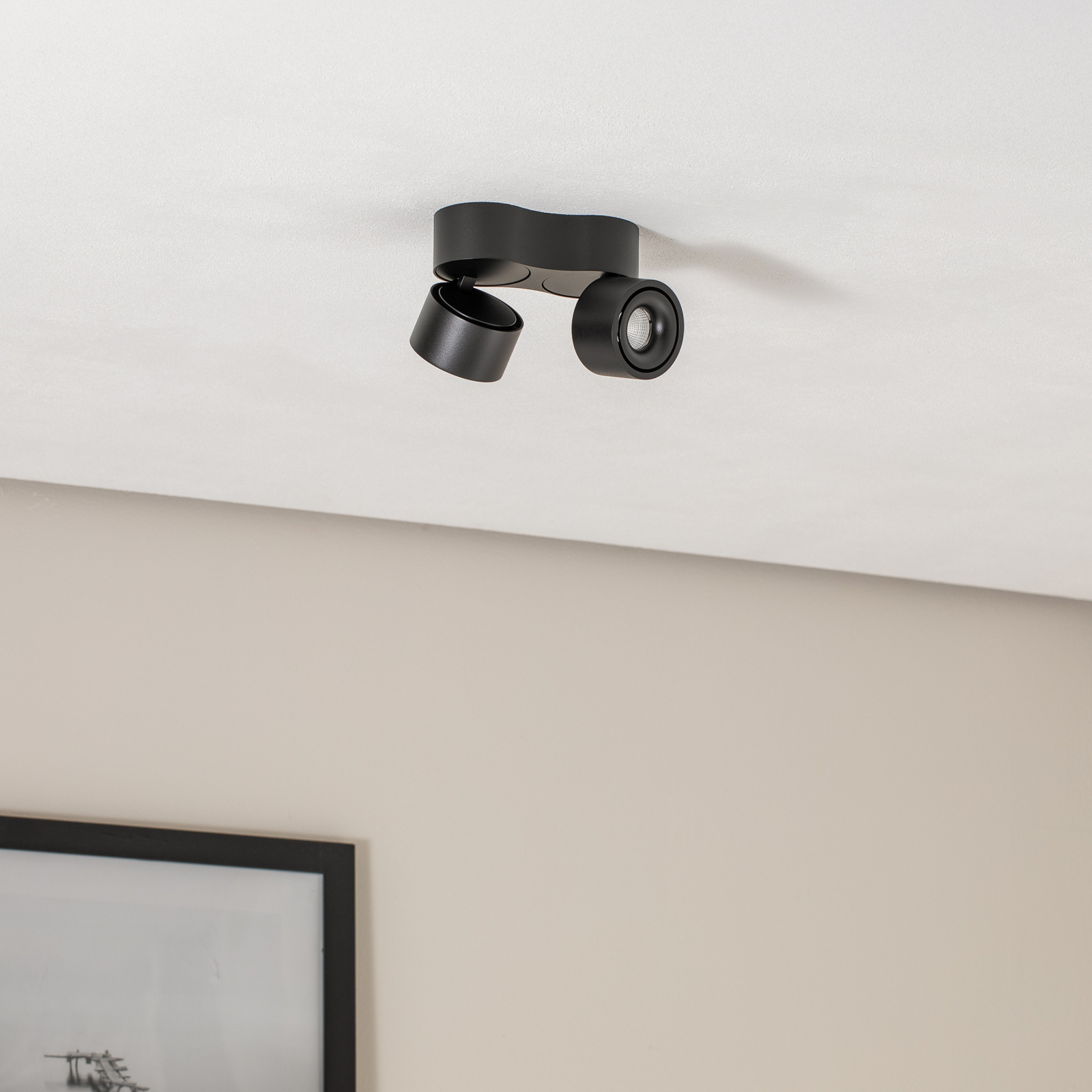 Rotari LED Aufgesetzter Spot 2x6,1W Schwarz - Arcchio