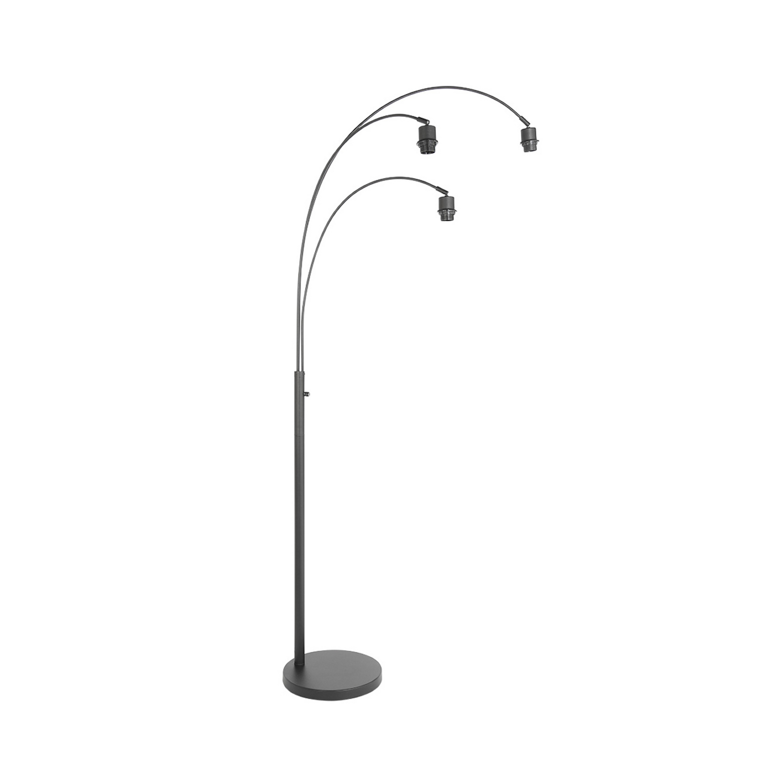 Vloerlamp Sparkled Light, zwart/bruin, 180 cm, kurk, 3-lamps.