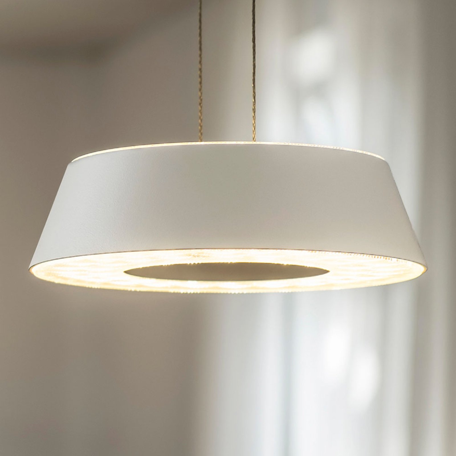 OLIGO Glance LED pendant lamp 1-bulb matt white