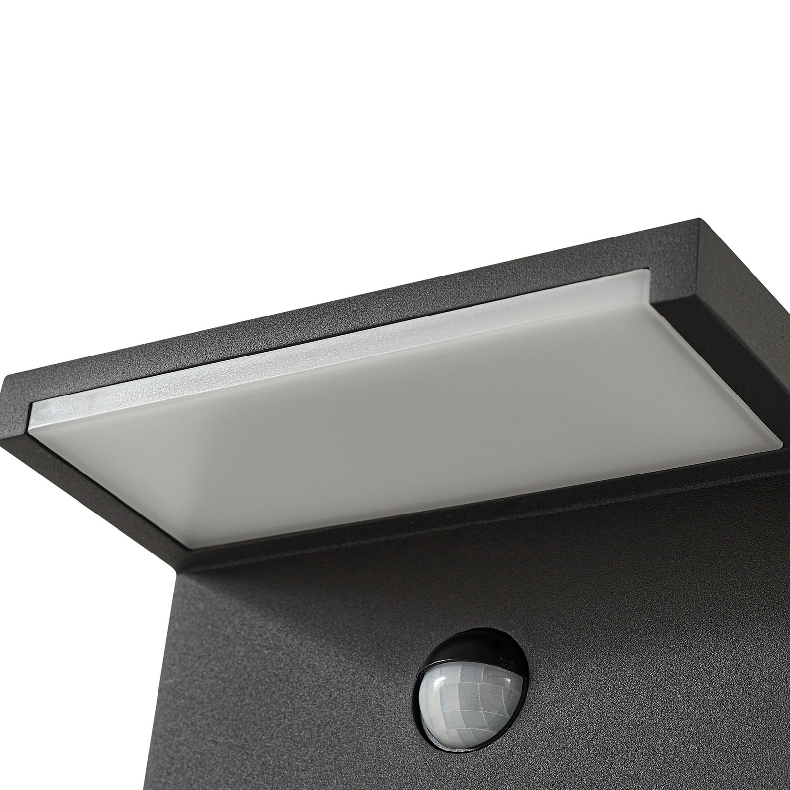 Bornă luminoasă LED Iberion pentru iluminat exterior, antracit, senzor, 90 cm -