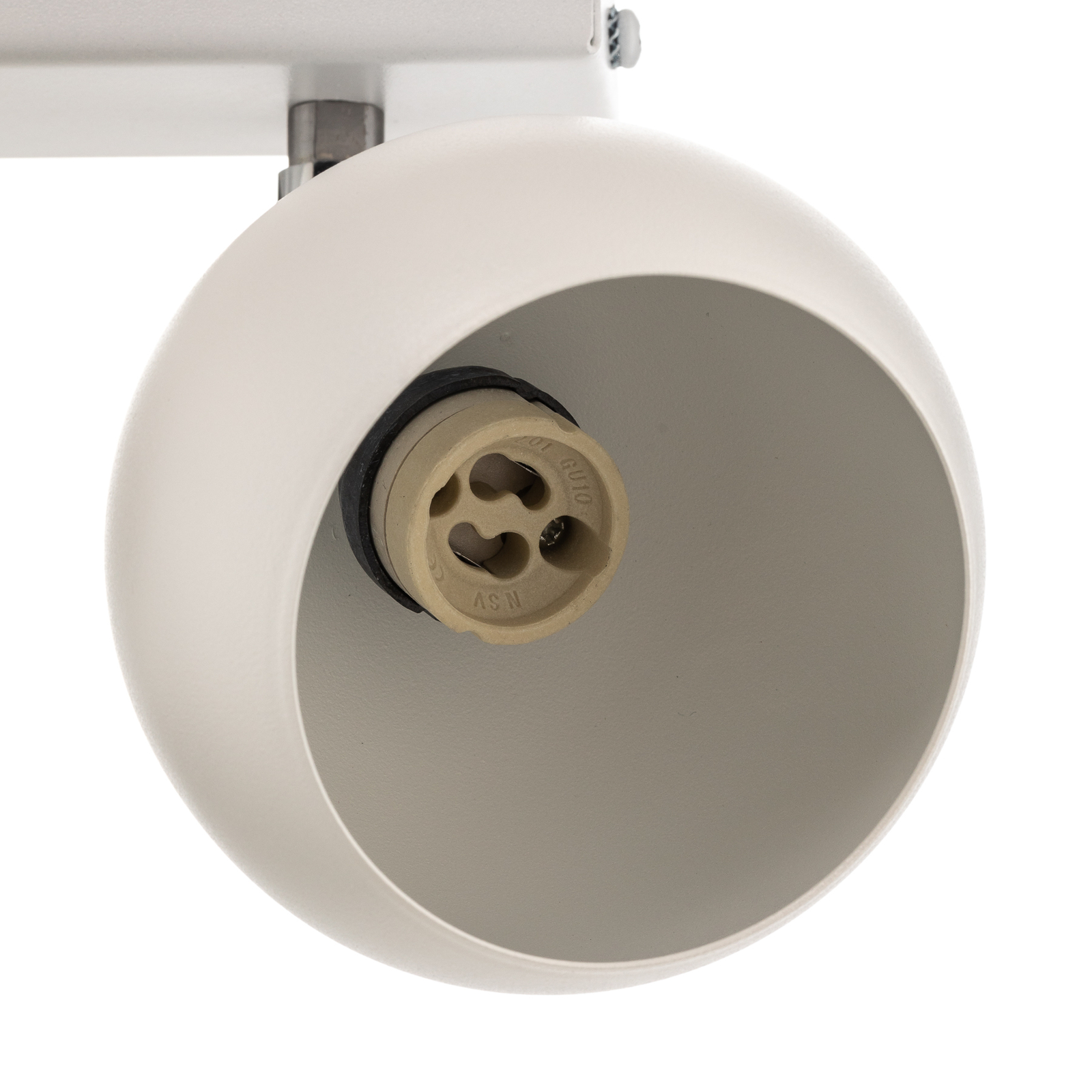 Flame downlight in white, three-bulb