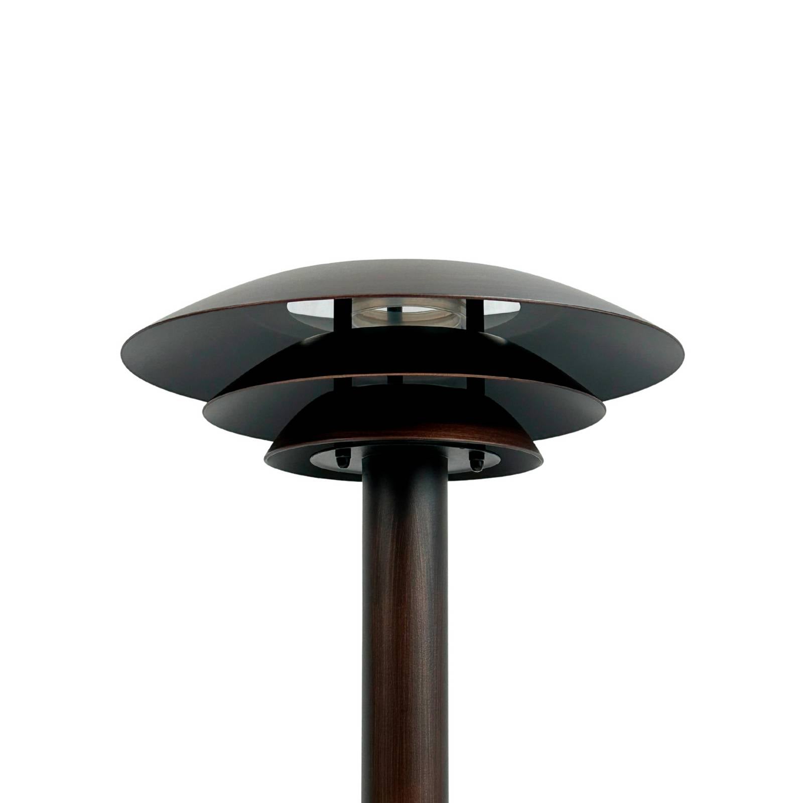 Bornes lumineuses Dyberg Larsen DL25, couleur cuivre, IP44, acier inoxydable