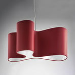 Mugello pendant light in red and white