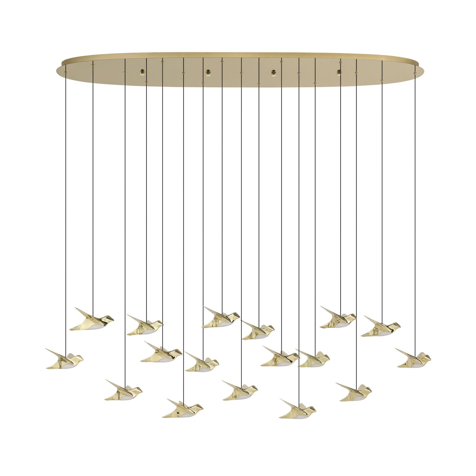 EGLO Stars Of Light LED závěsné světlo Paratebueno mosazné 17-fl