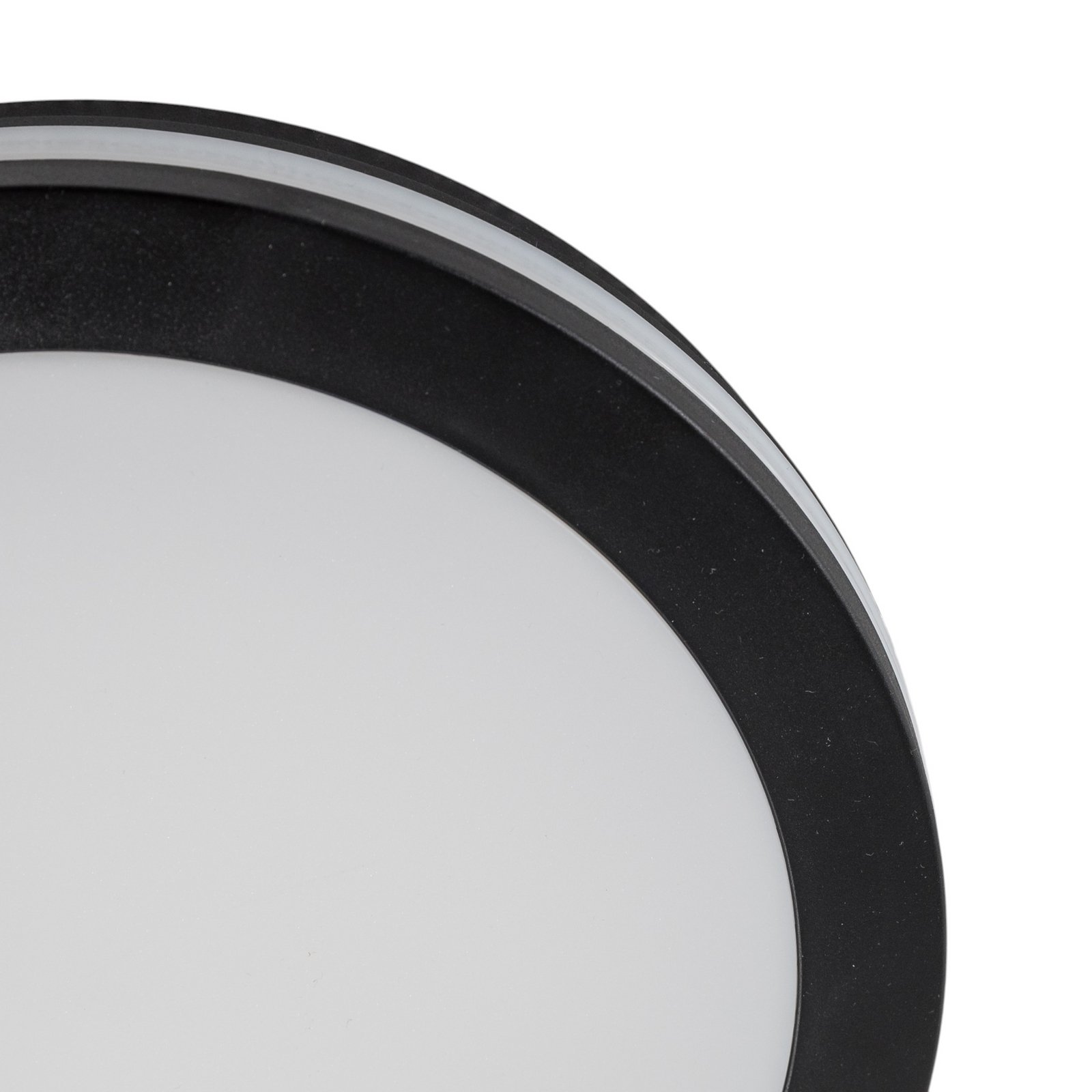 Lampa sufitowa LED Marlon, Ø 22 cm, czarna, tworzywo sztuczne, IP54