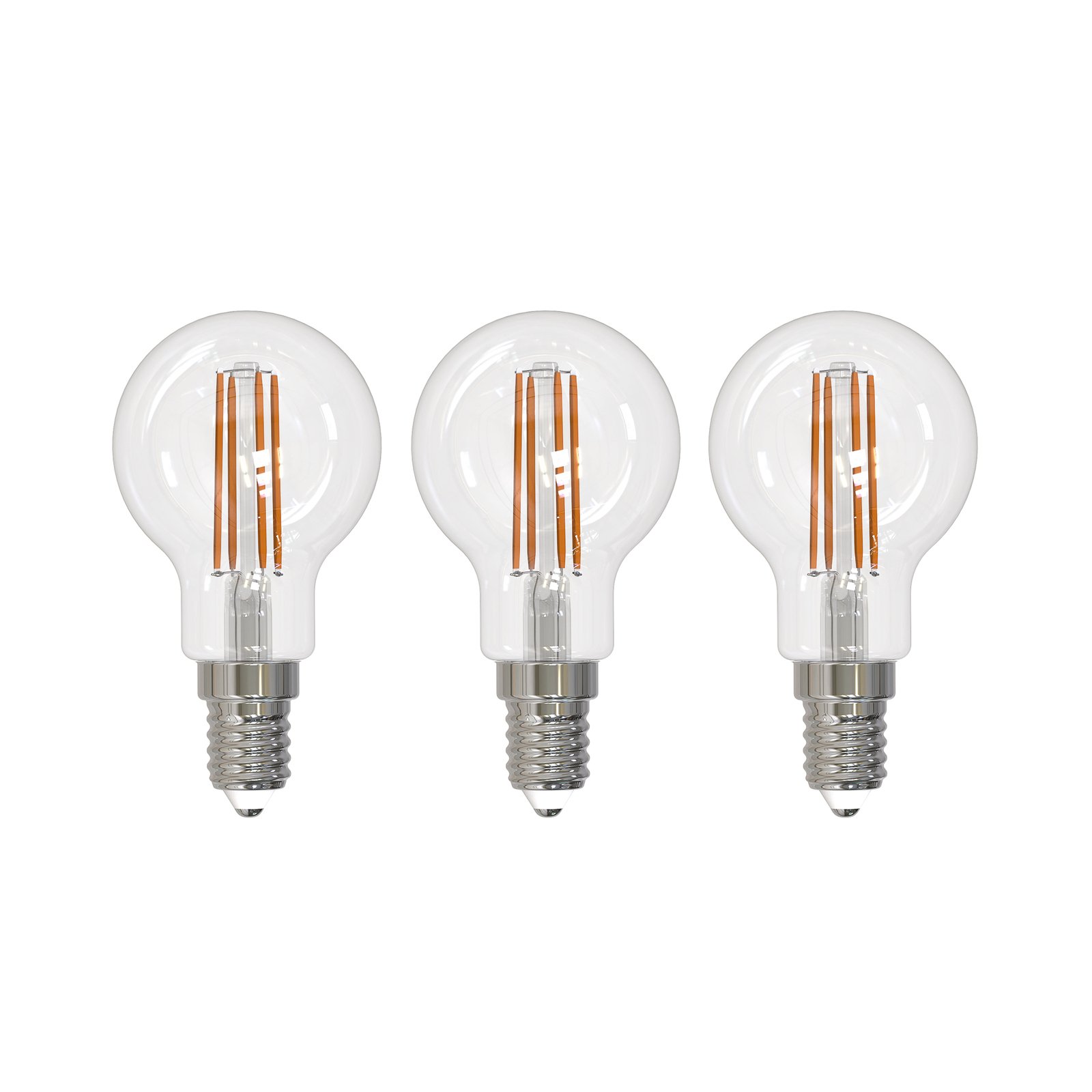 Arcchio filament LED bulb E14 G45, set of 3, 4000 K