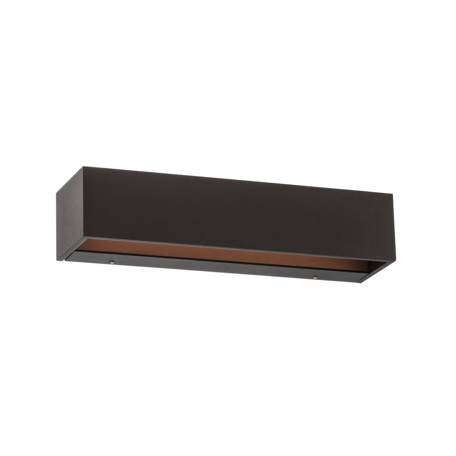 BEGA LED-Wandleuchte Studio Line, schwarz, Metall, 30 cm