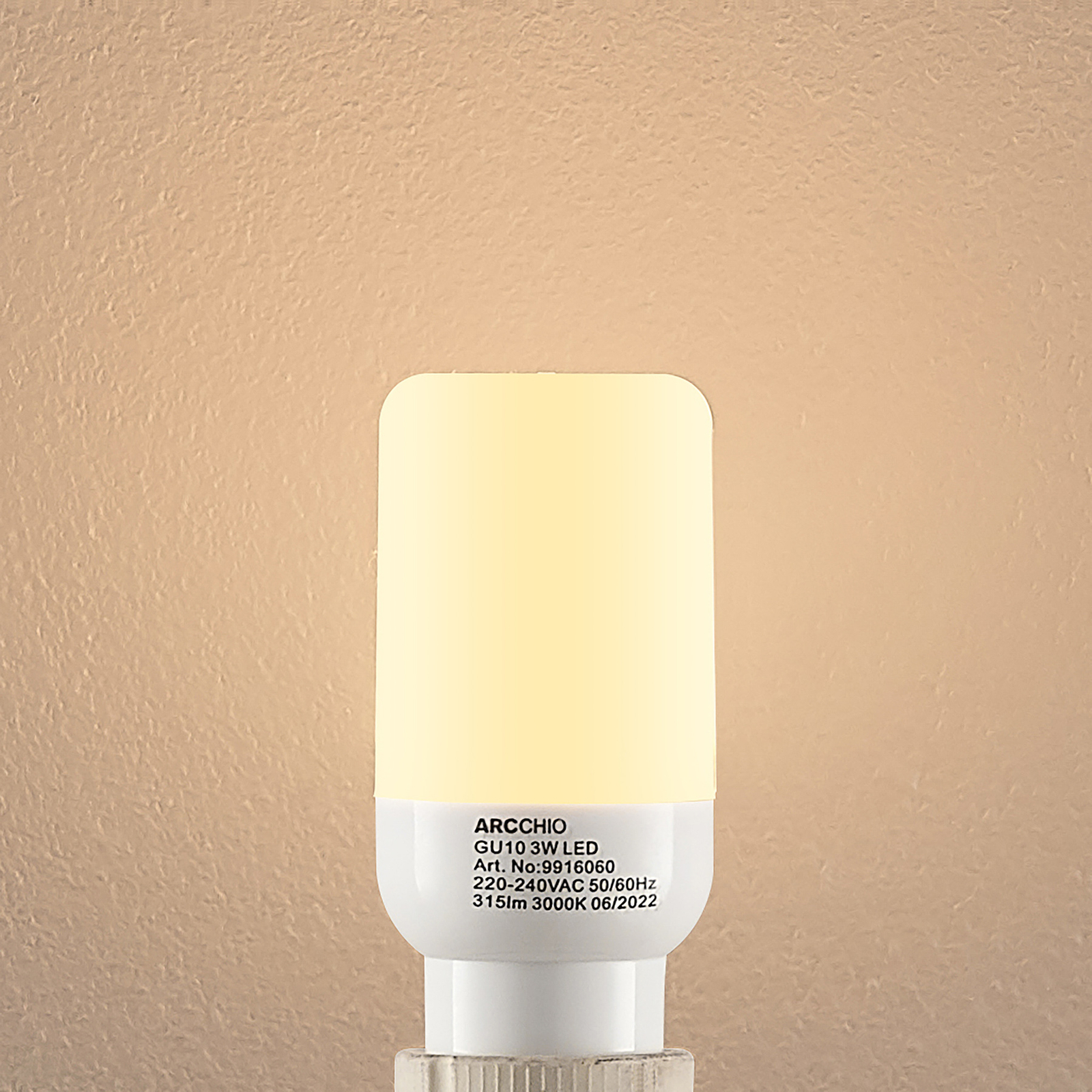 Arcchio LED bulb in tube form GU10 3W 3,000 K