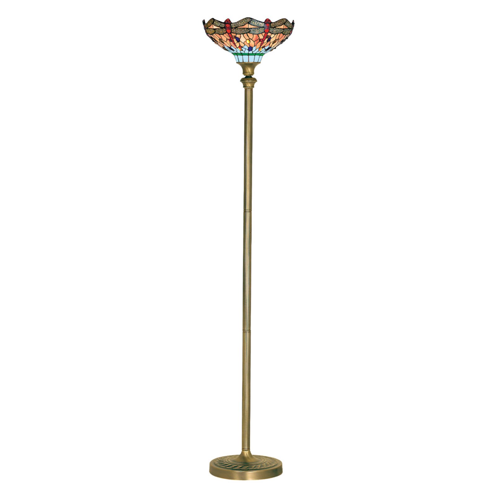 Dragonfly floor lamp in a Tiffany style