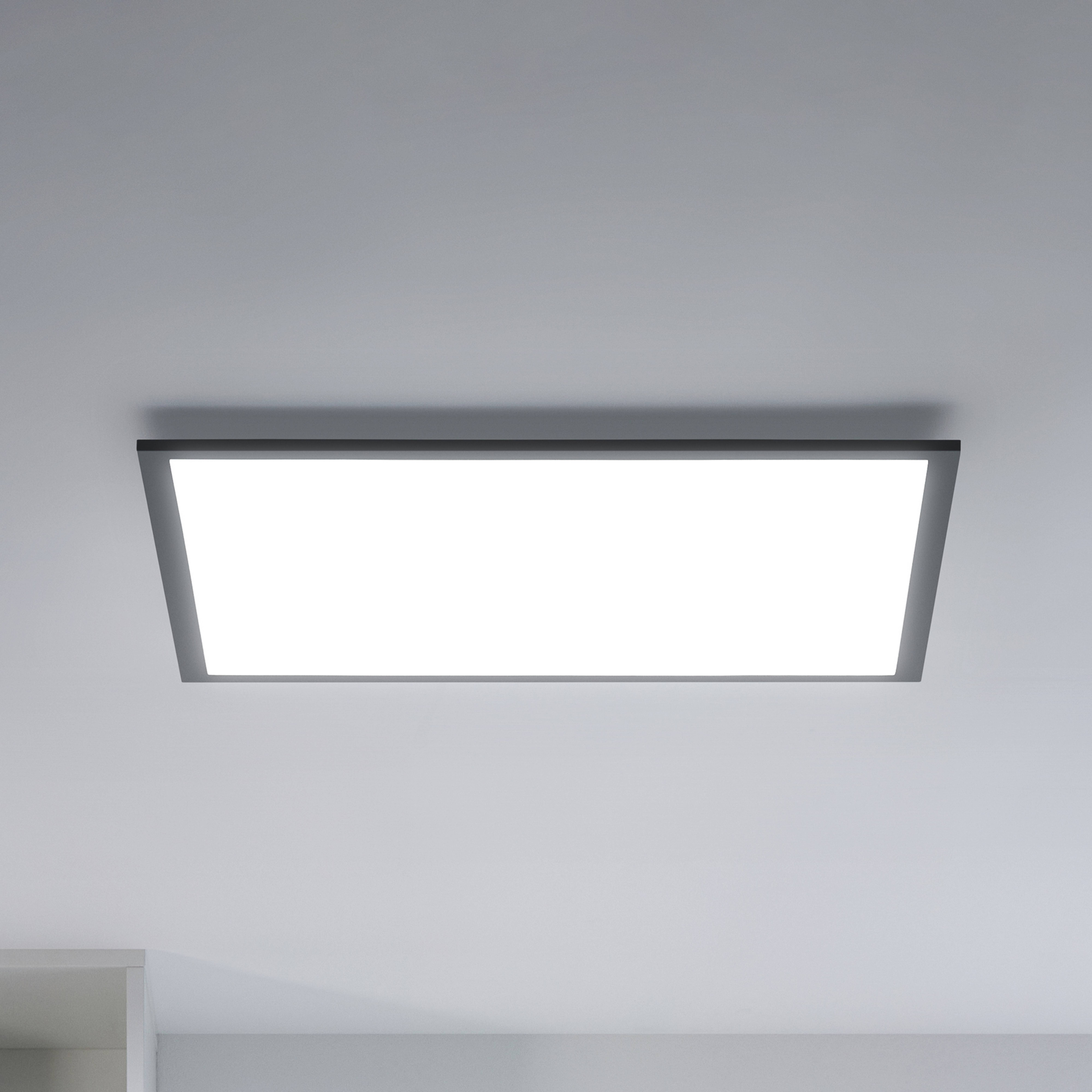 Πλαίσιο φωτισμού οροφής WiZ LED, μαύρο, 60x60 cm