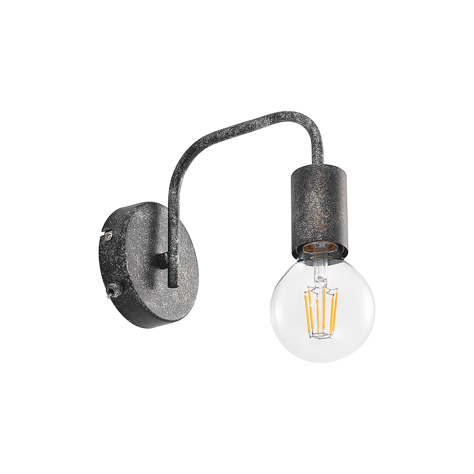 Lindby Erivana wall light with switch, rust antique