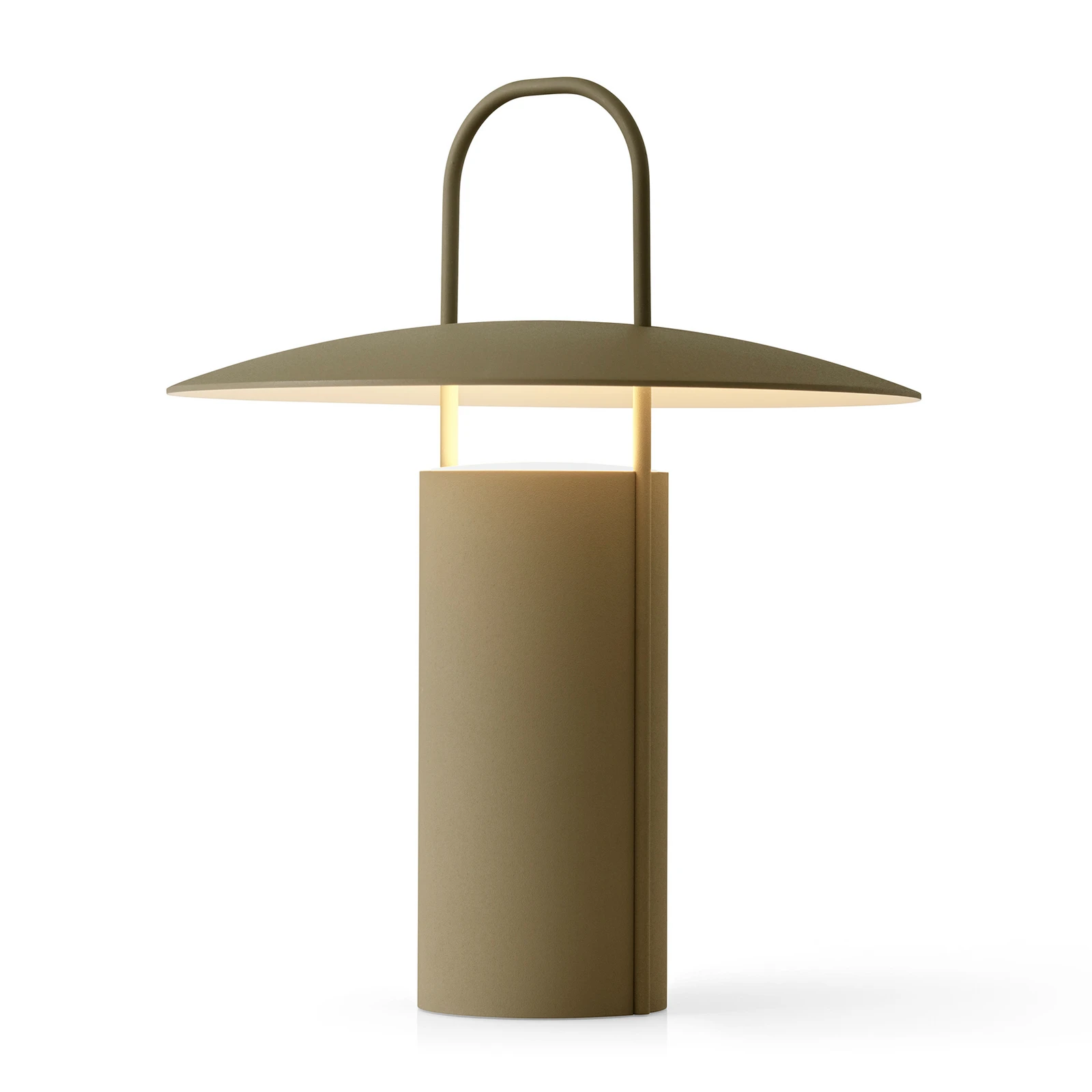 Audo Ray LED galda lampa, portatīva, putekļaini zaļa