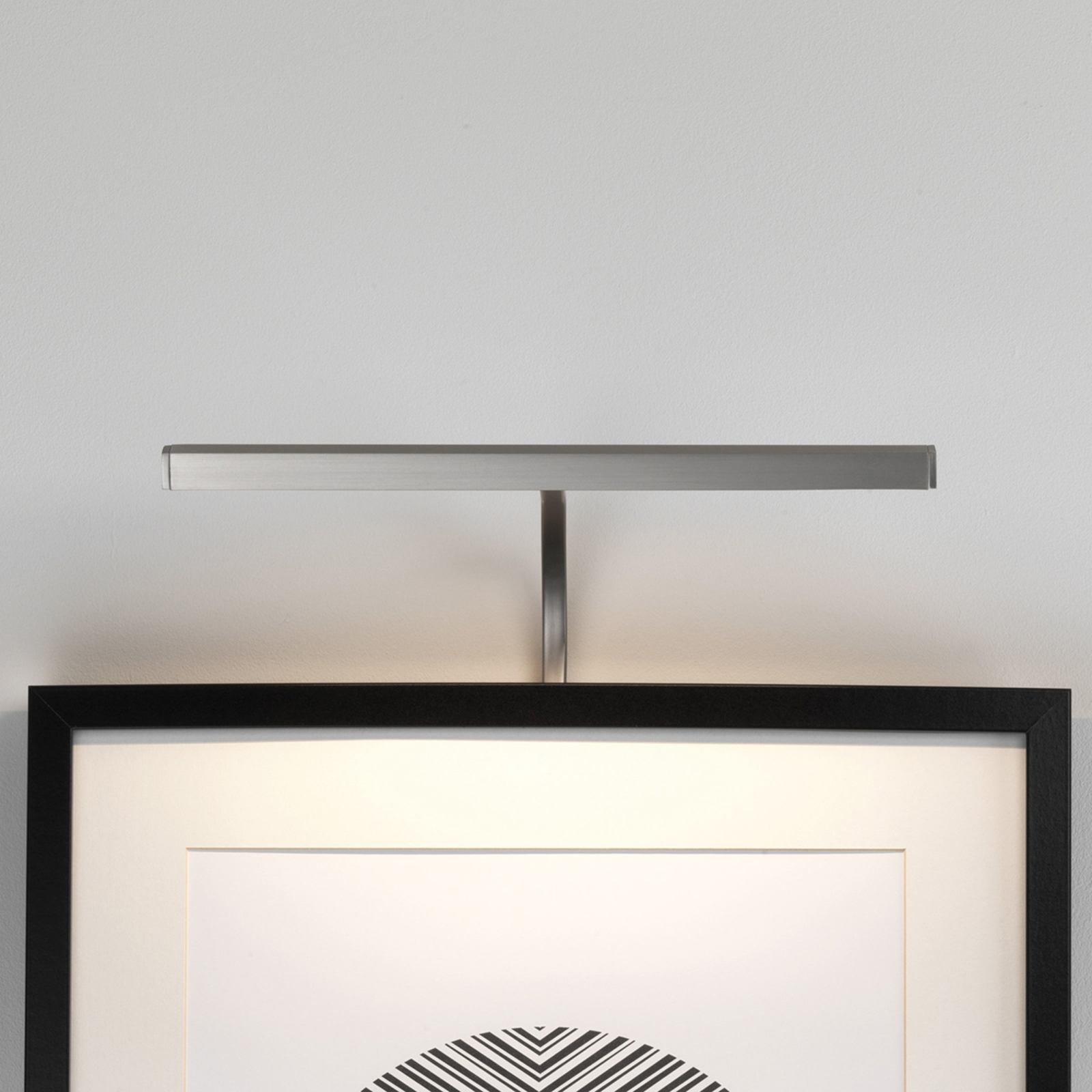 Astro Mondrian Frame Mounted wall lamp nickel 30cm, for Living / Dining Room, aluminium, 3.6 W, energy efficiency: A, W: 30 cm, H: 26.5 cm