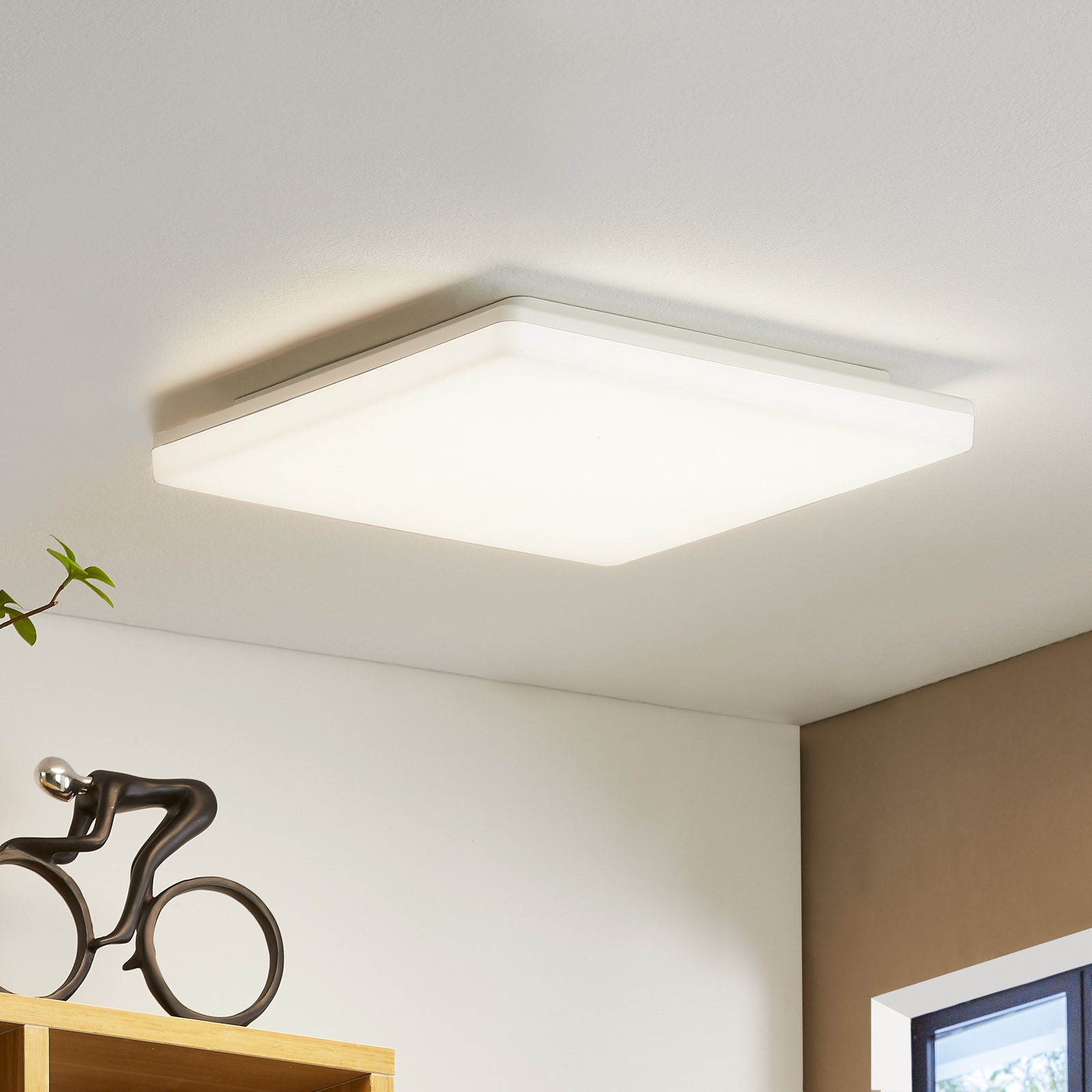 Prios Artin LED ceiling lamp, angular, 33 cm