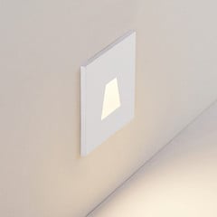 Molto Luce LED süllyesztett lámpa Wall 68R IP44 SQ, fehér, alumínium, CCT
