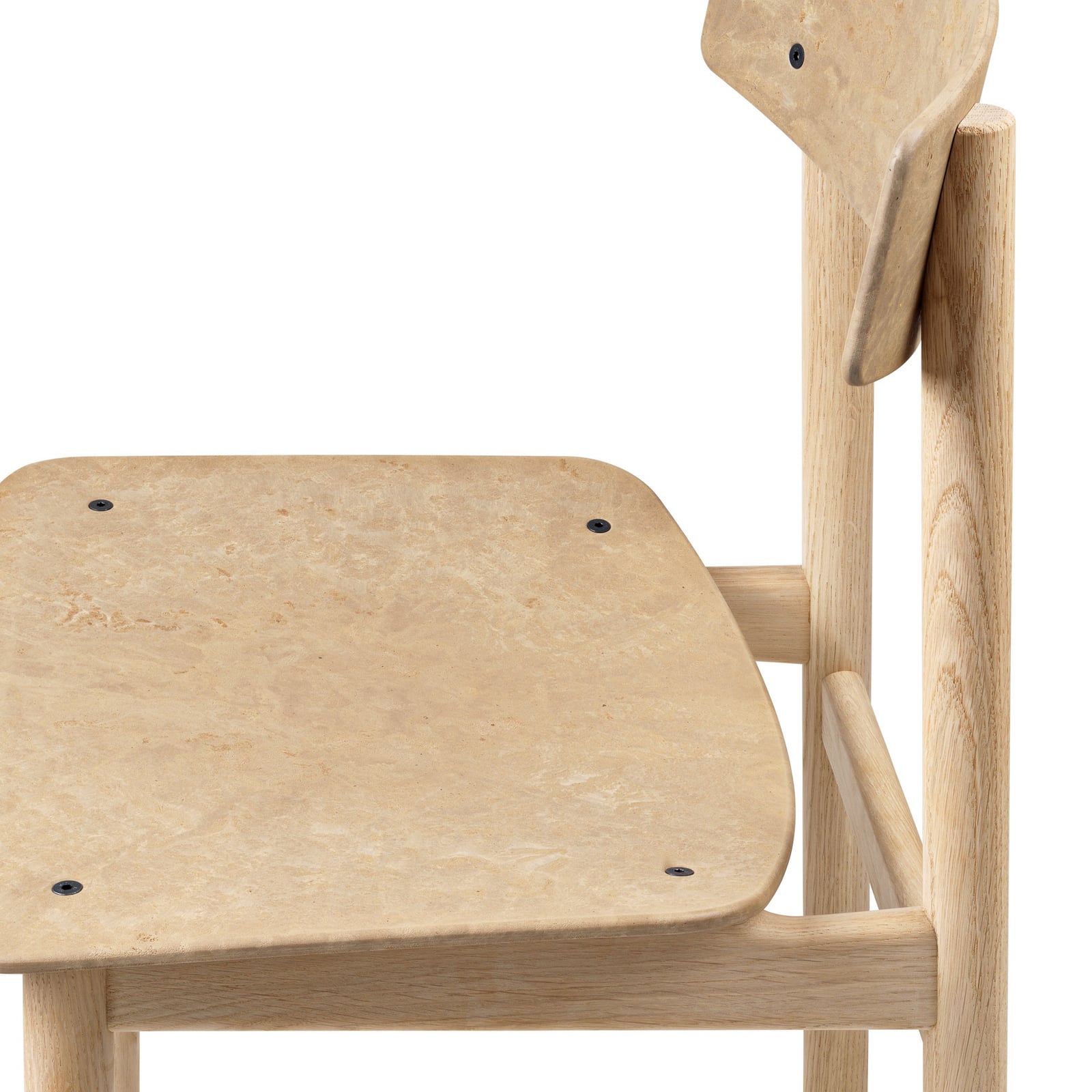 Chaise Conscious 3162, noire, hêtre, hauteur 78,5 cm - Mater