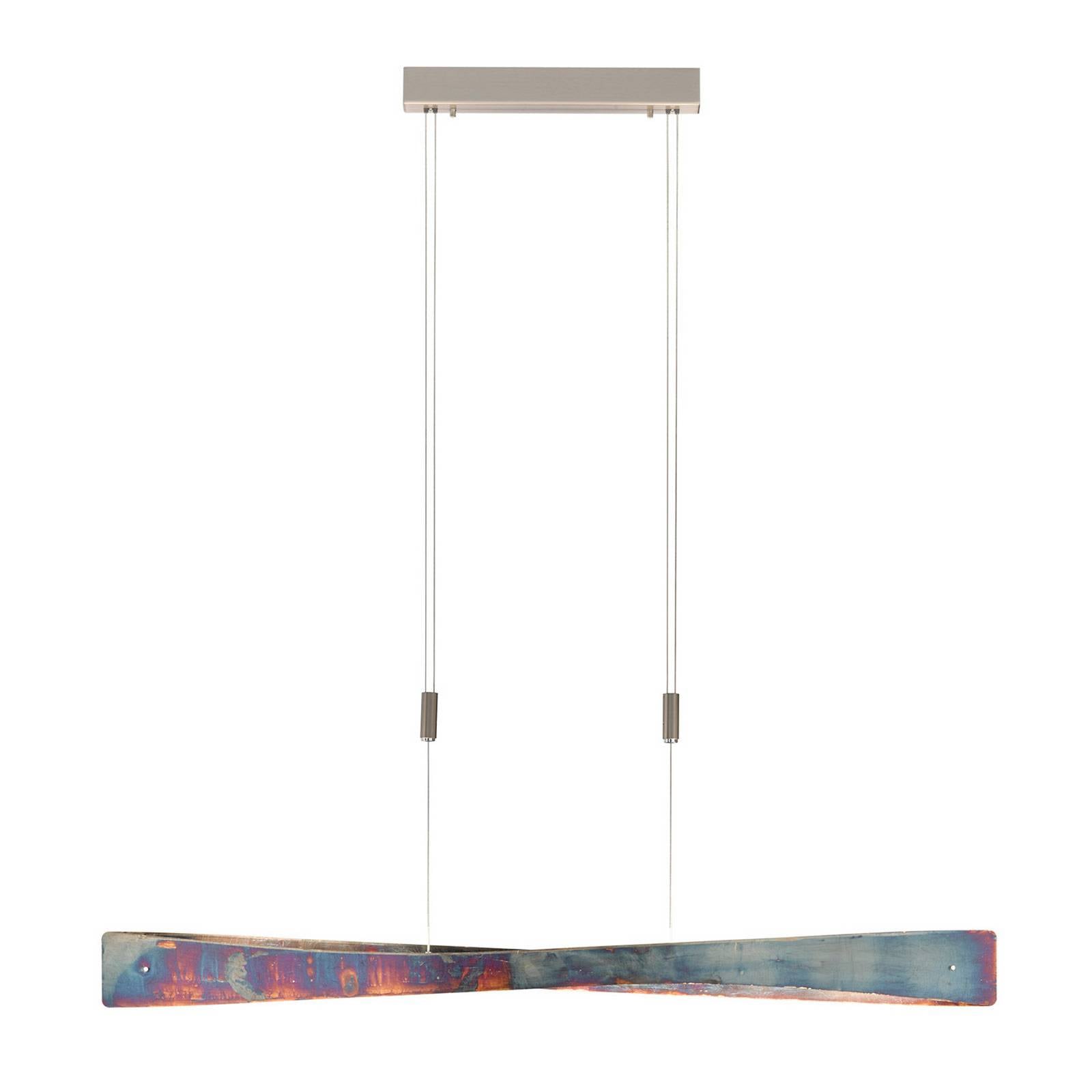 Quitani LED-Hängeleuchte Lian, gold oxidiert