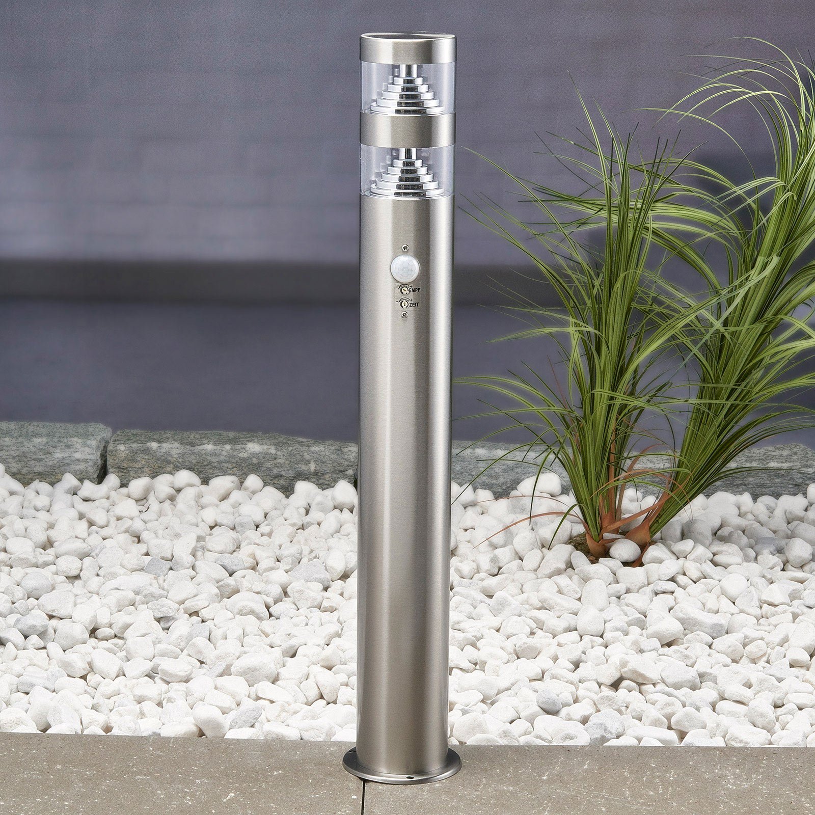 Lanea LED Garden Lamp w/Sensor H60 Stainless Steel - Lindby