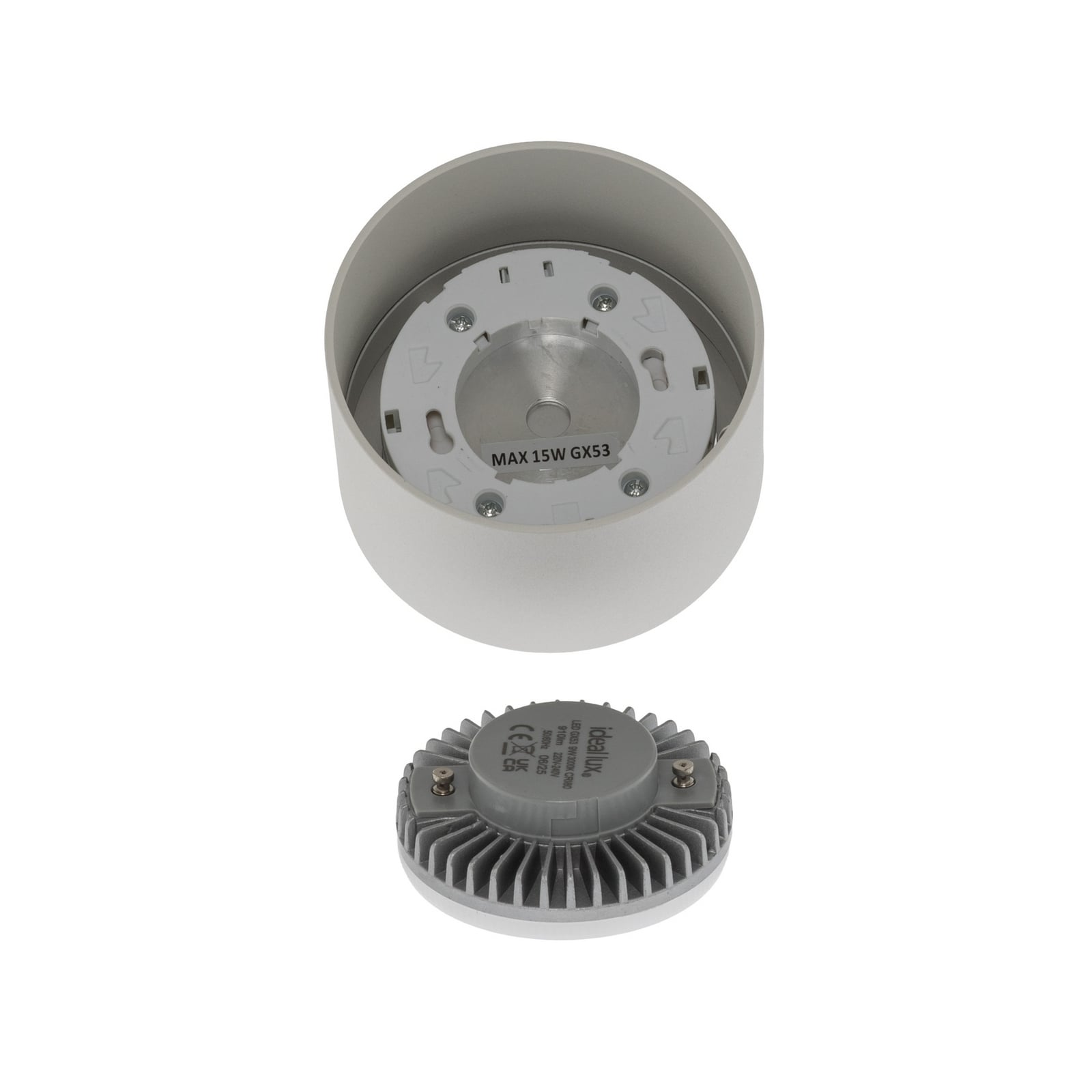 Ideal Lux downlight Spike Redondo, blanco, aluminio, Ø 10 cm Ideal Lux downlight Spike Redondo, blanco, aluminio, Ø 10 cm