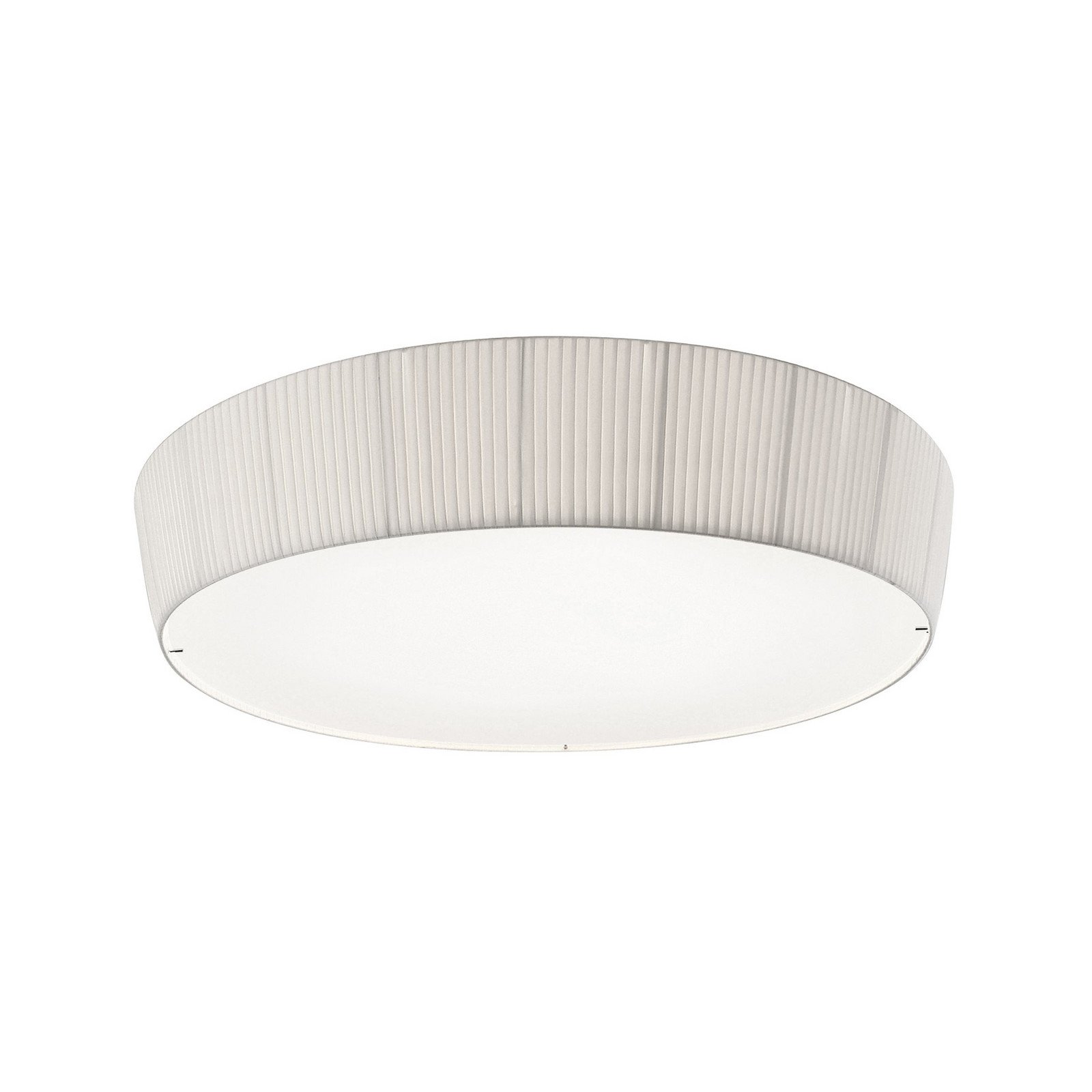 Bover Plafonieră LED Plafonet Ø 95 cm alb aluminiu/pânză - Camera de zi / sufragerie - Design - Țesătură / Textil
