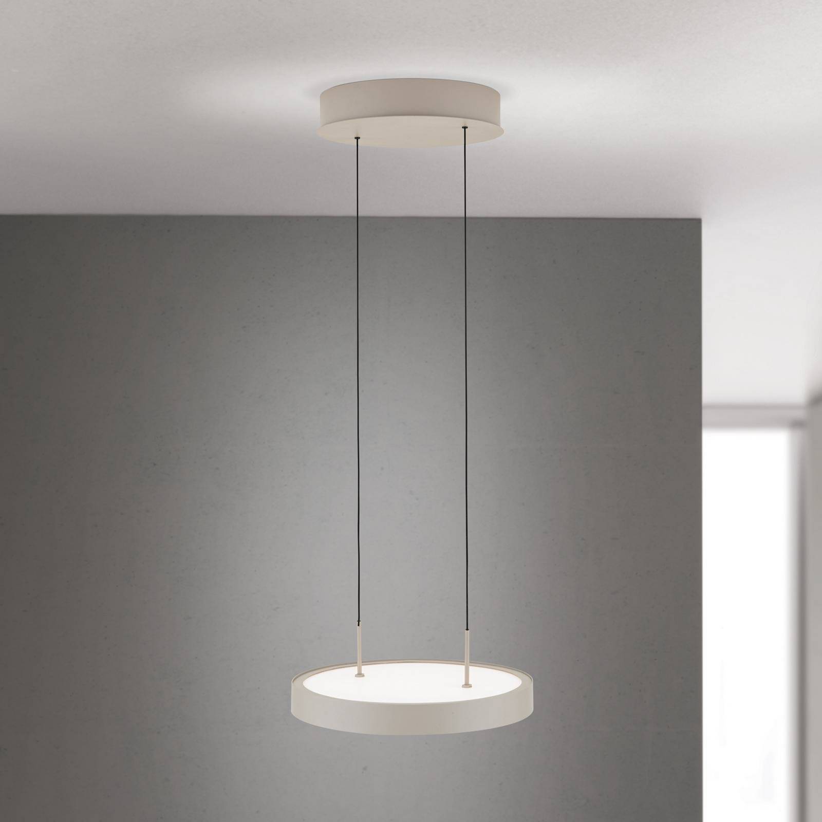 Żyrandol LED Teide, khaki, 1-punktowa, metal, 2700 K